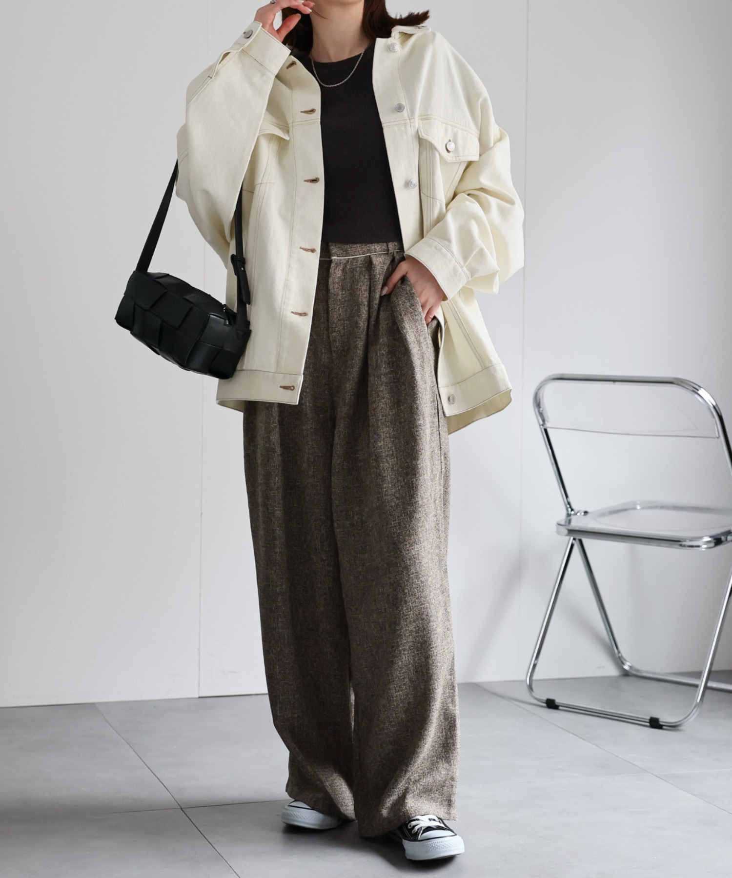 model：162cm 着用サイズ：F
