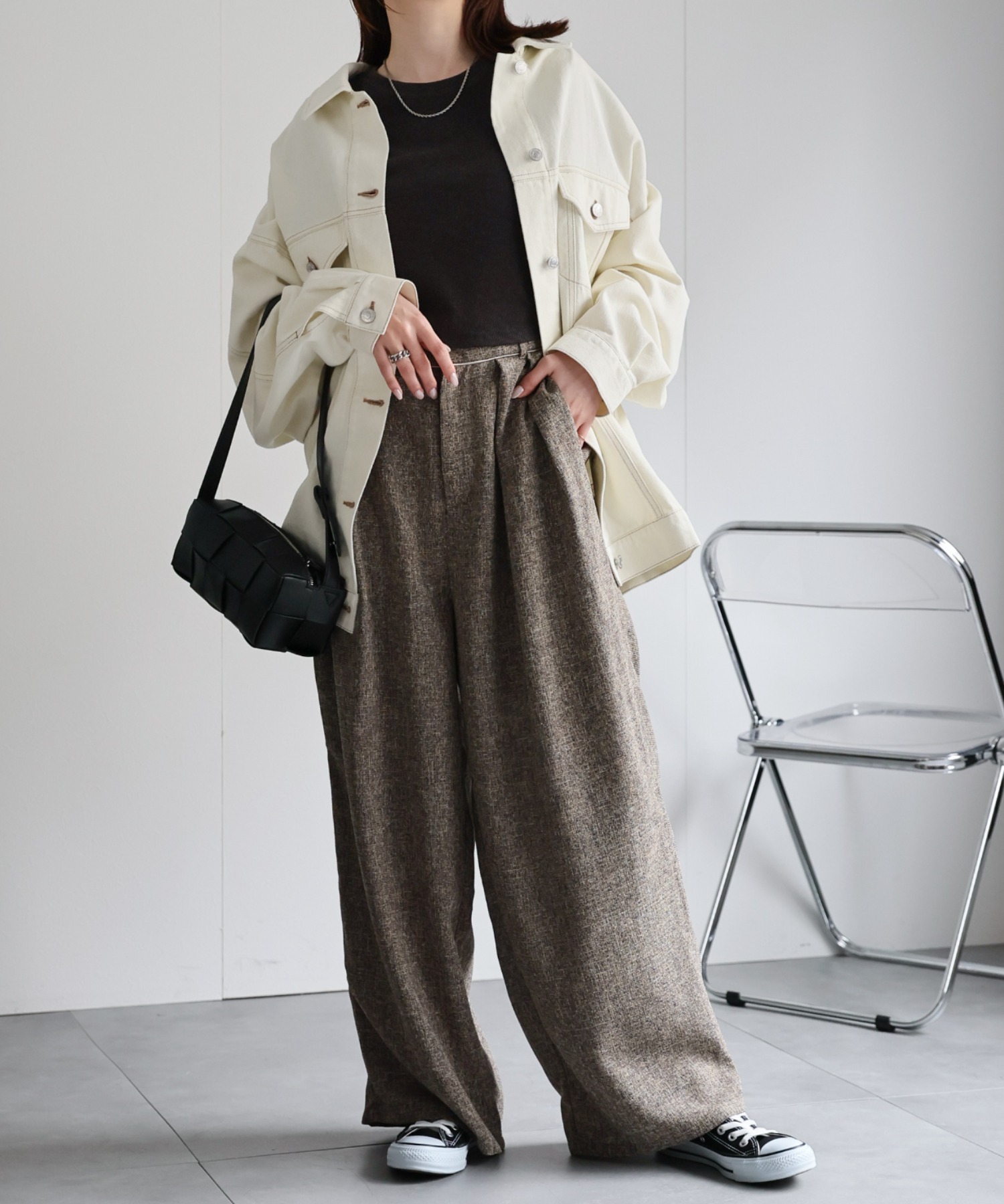 model：162cm 着用サイズ：F