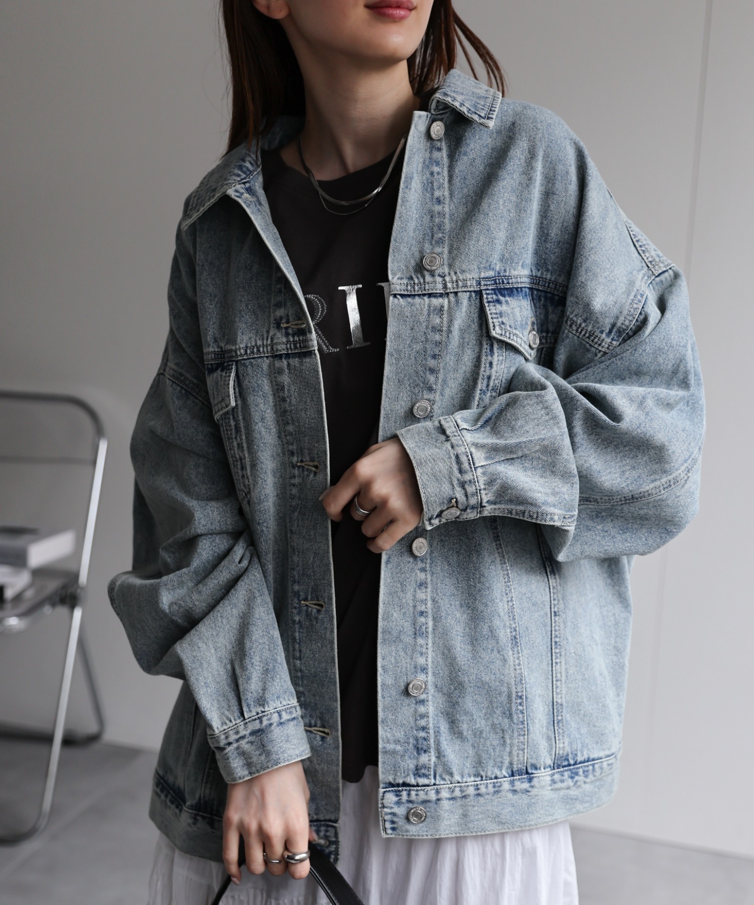 model：162cm 着用サイズ：F