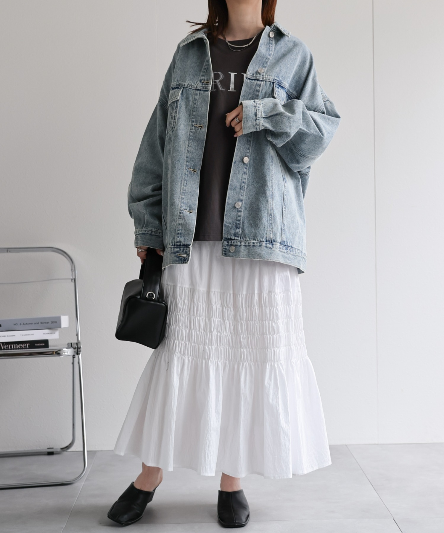 model：162cm 着用サイズ：F