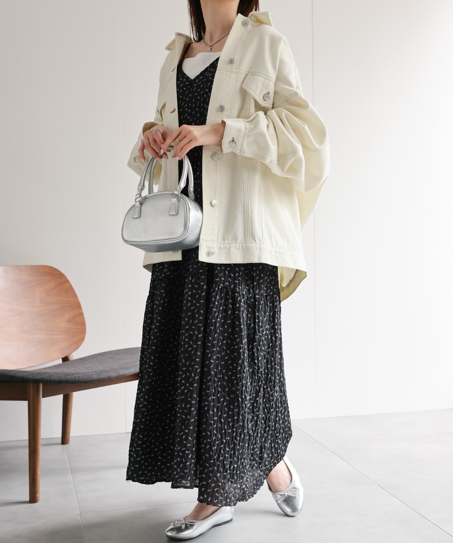 model：162cm 着用サイズ：F