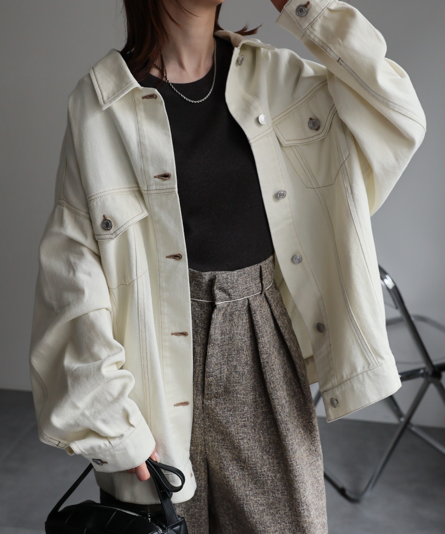model：162cm 着用サイズ：F