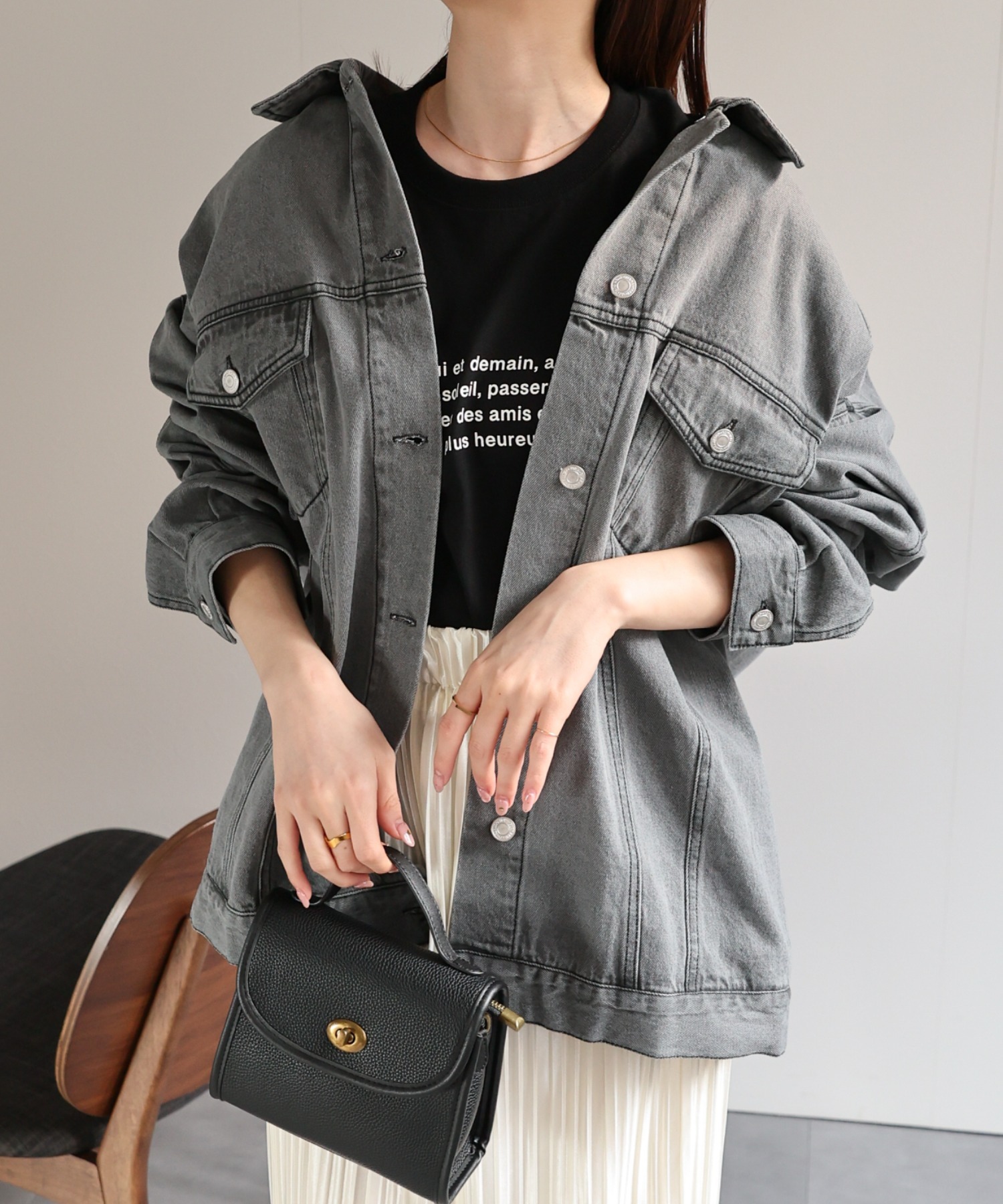 model：162cm 着用サイズ：F