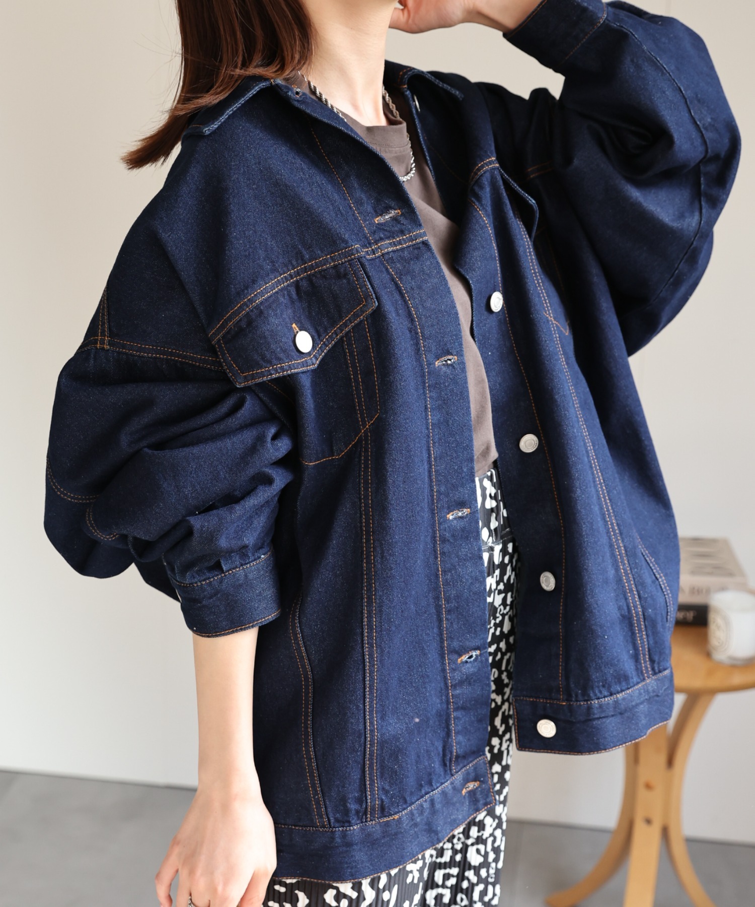 model：162cm 着用サイズ：F