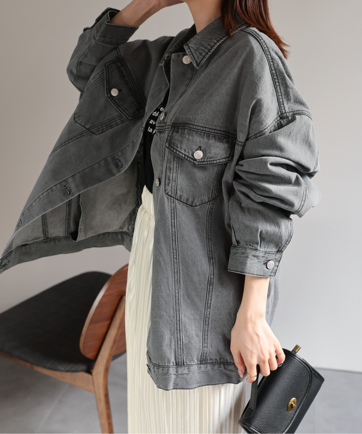 model：162cm 着用サイズ：F
