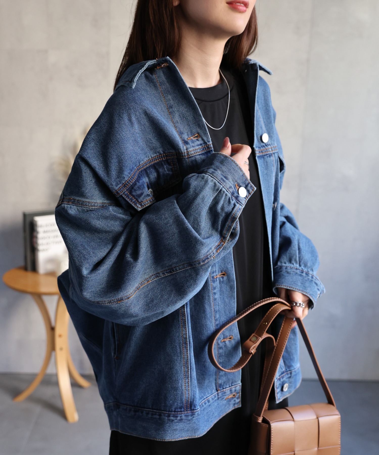 model：162cm 着用サイズ：F