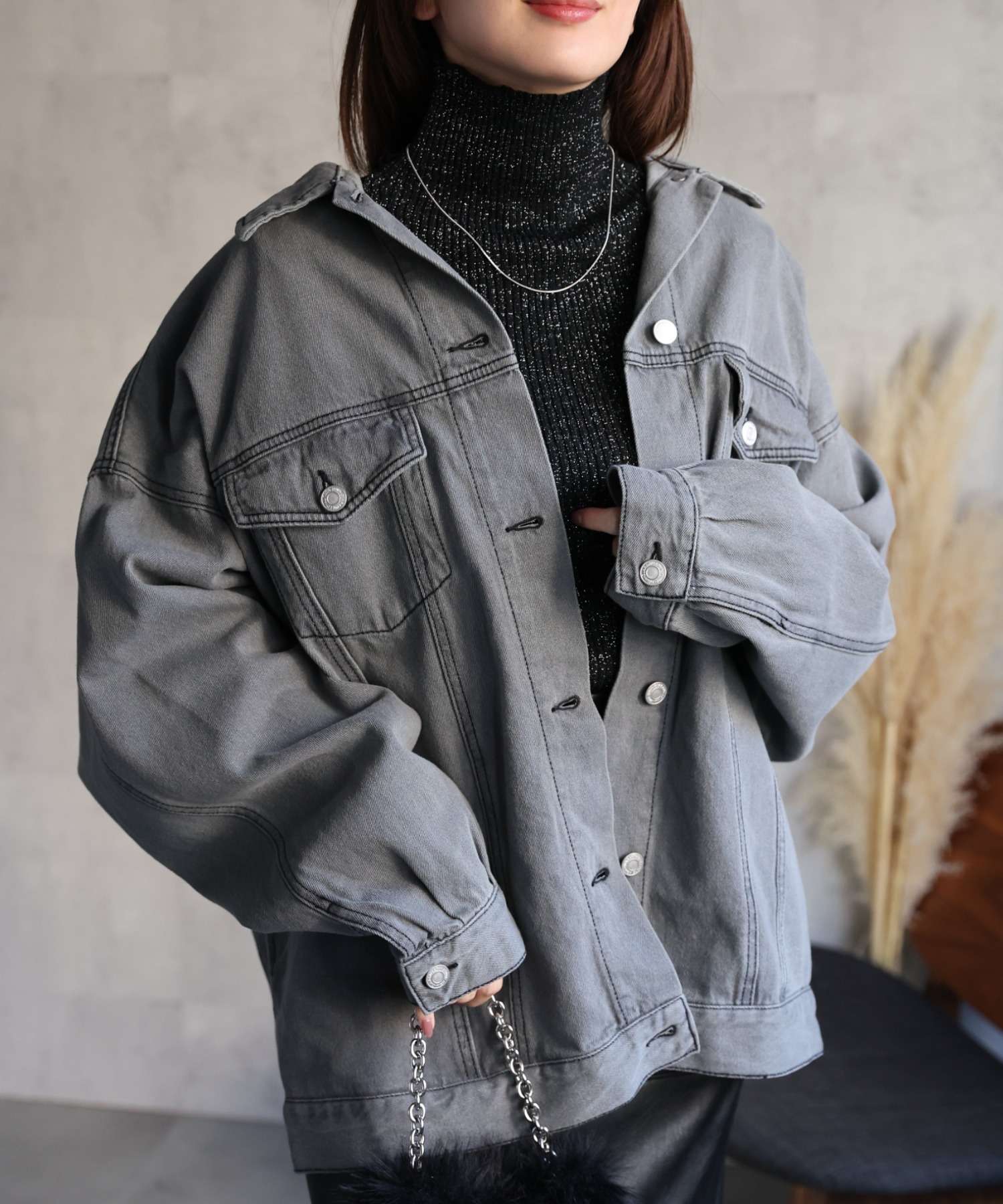 model：162cm 着用サイズ：F
