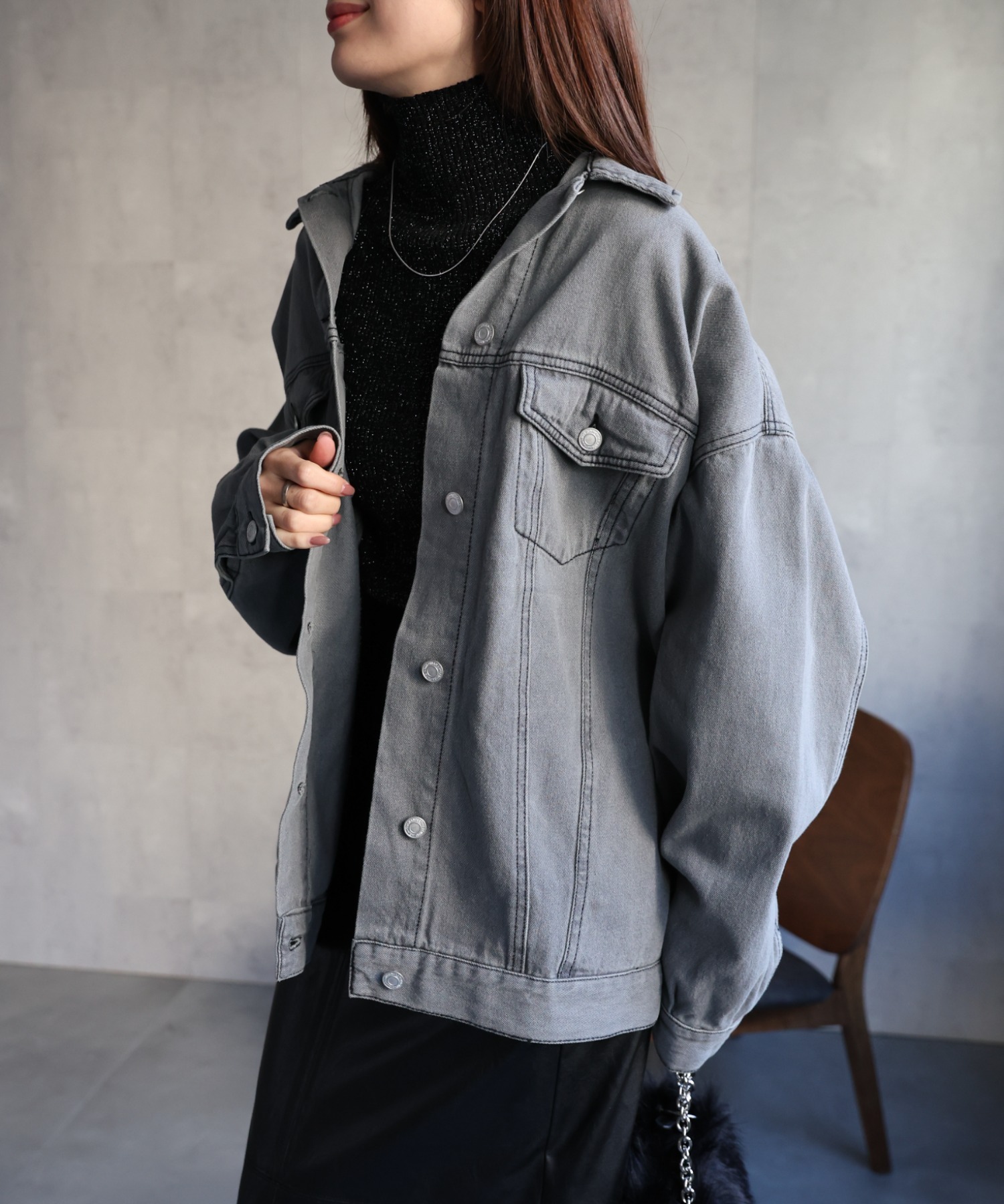 model：162cm 着用サイズ：F