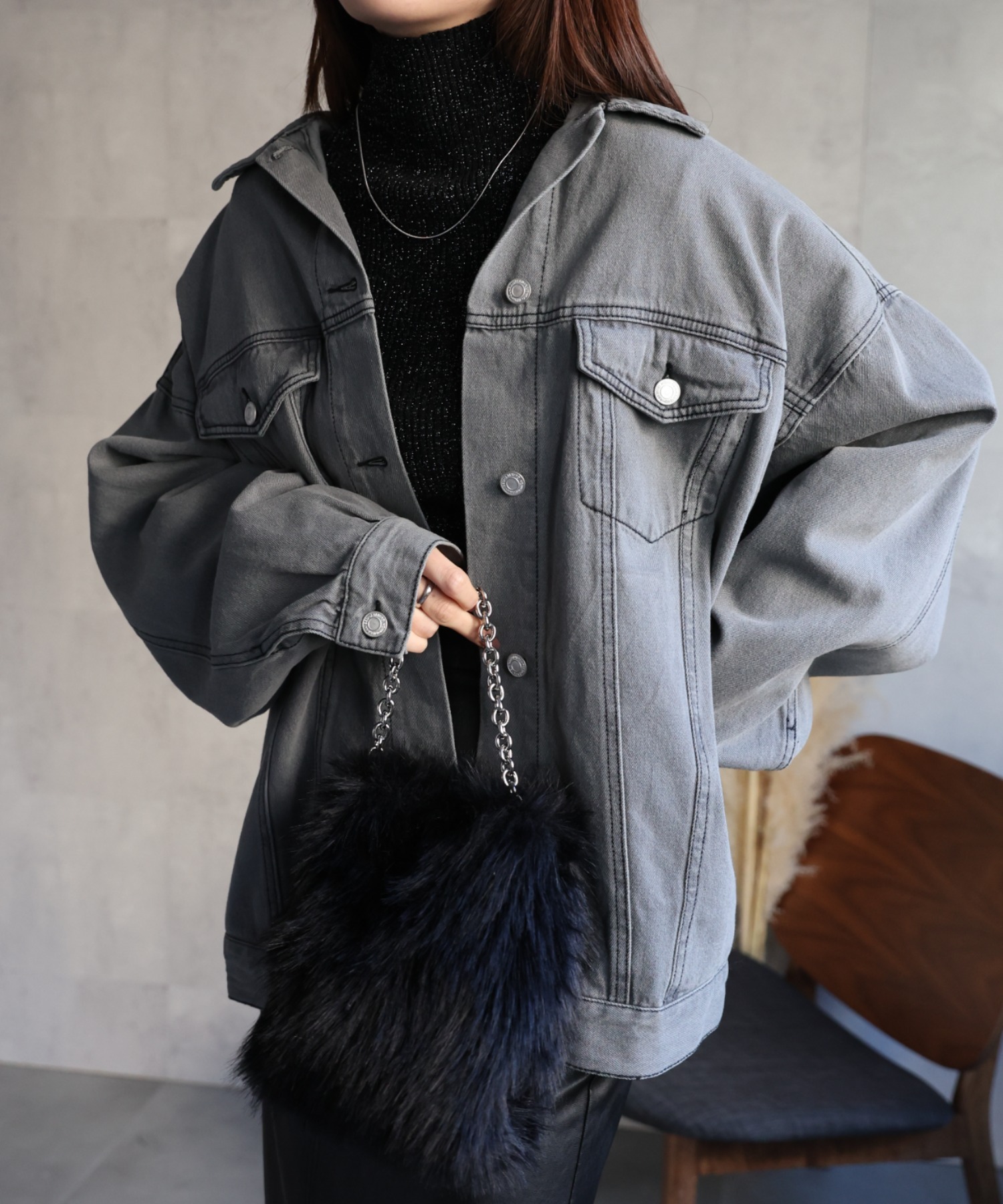 model：162cm 着用サイズ：F