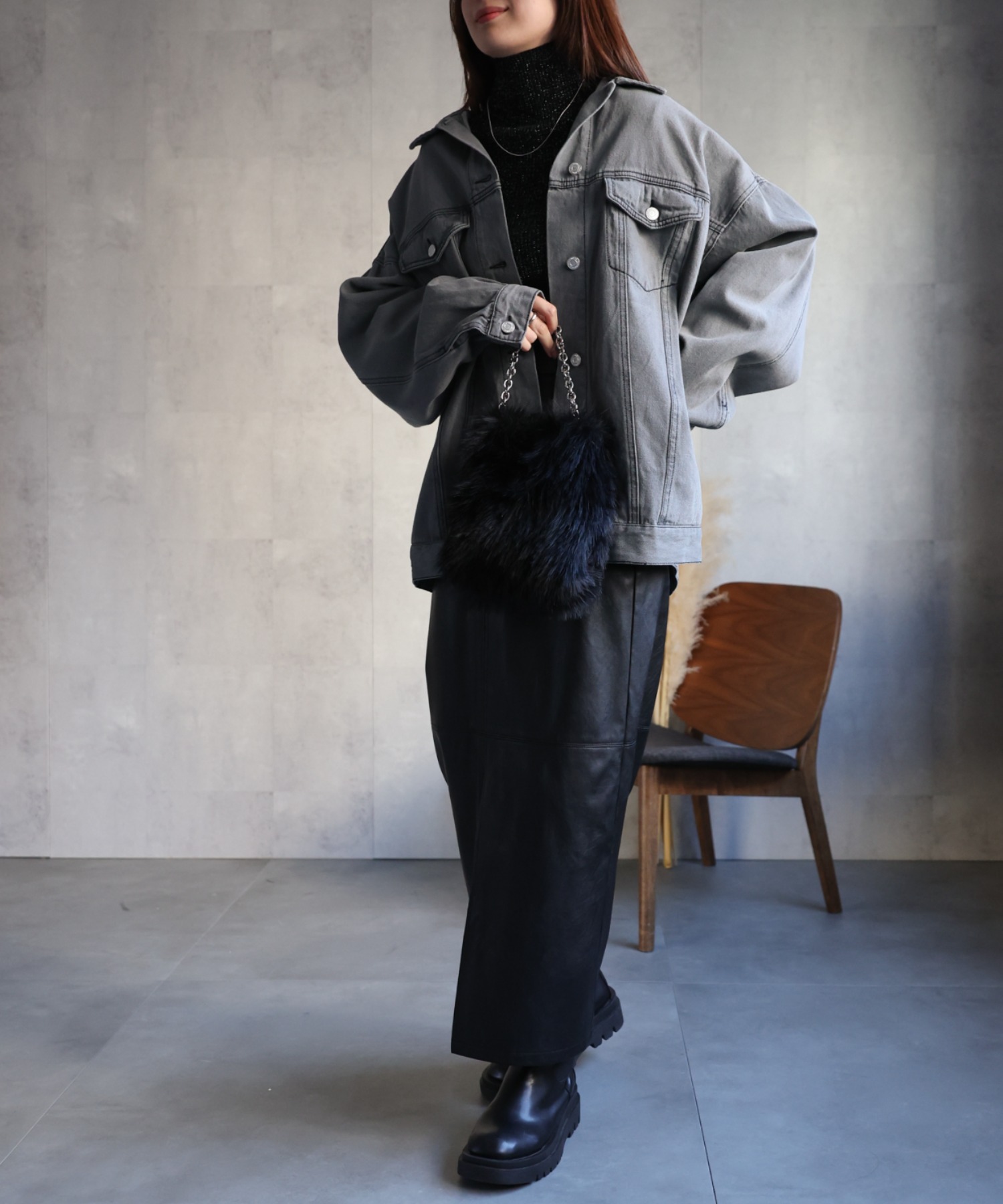 model：162cm 着用サイズ：F