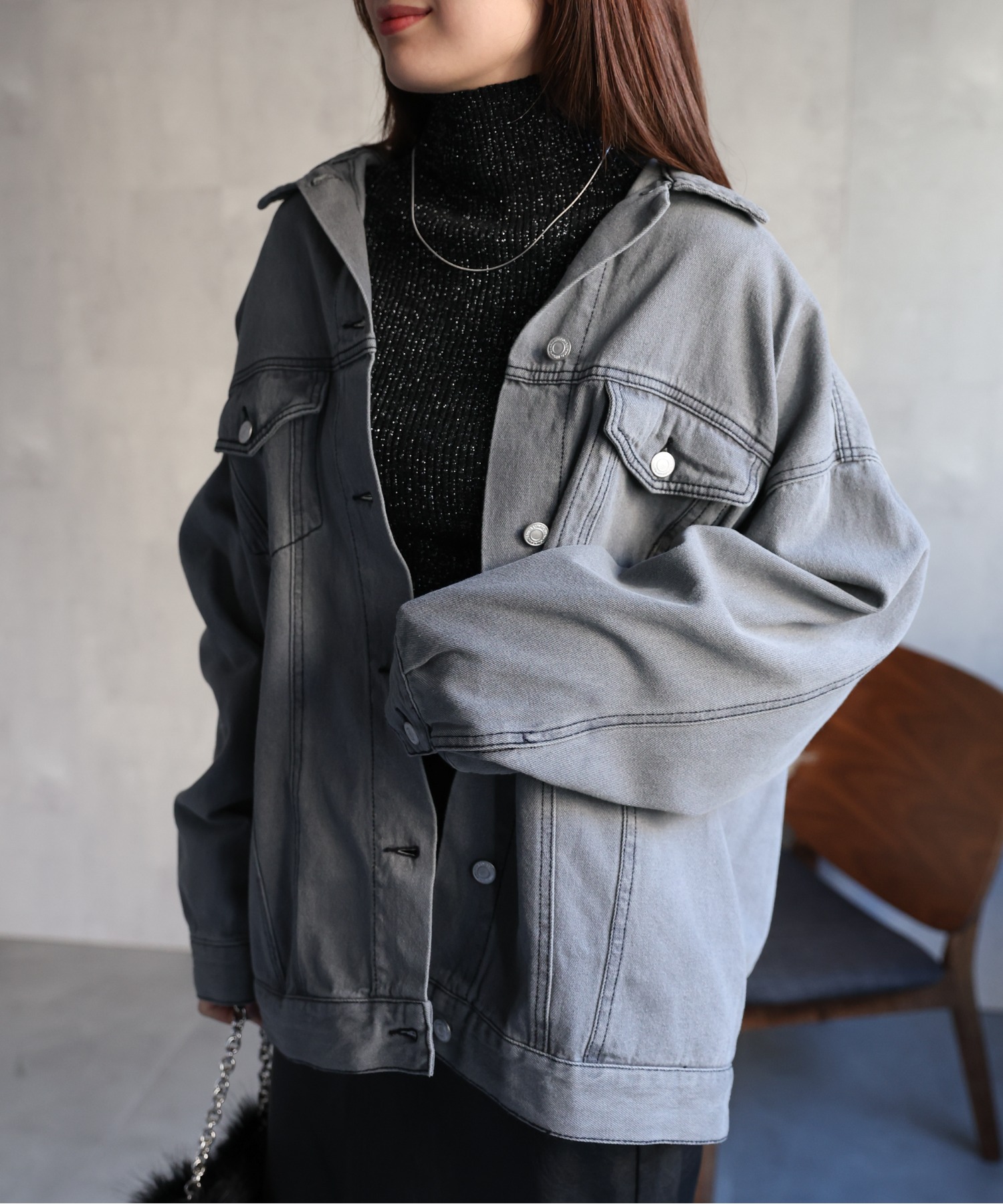 model：162cm 着用サイズ：F