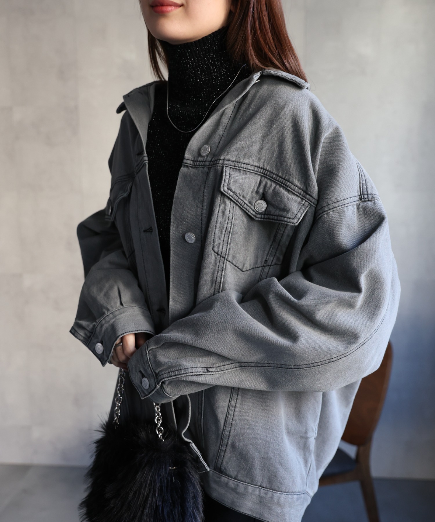 model：162cm 着用サイズ：F