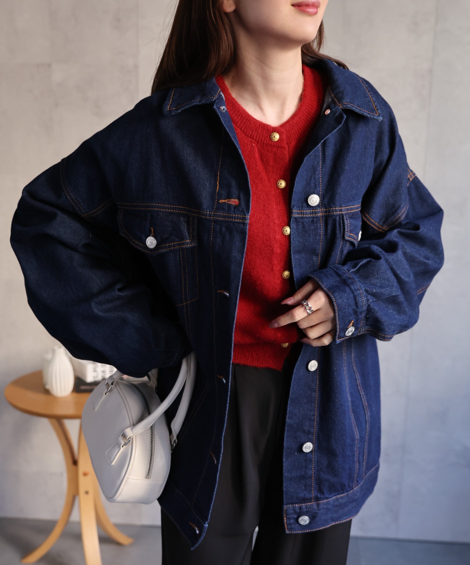model：162cm 着用サイズ：F