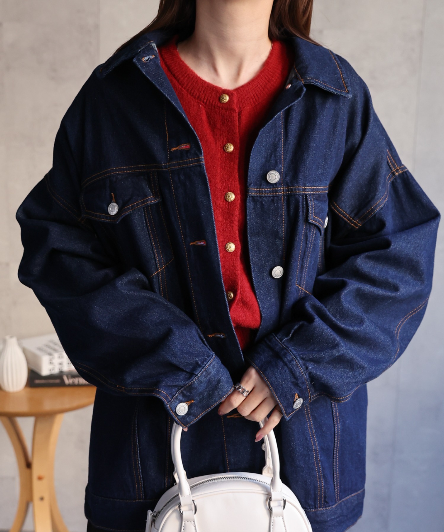 model：162cm 着用サイズ：F