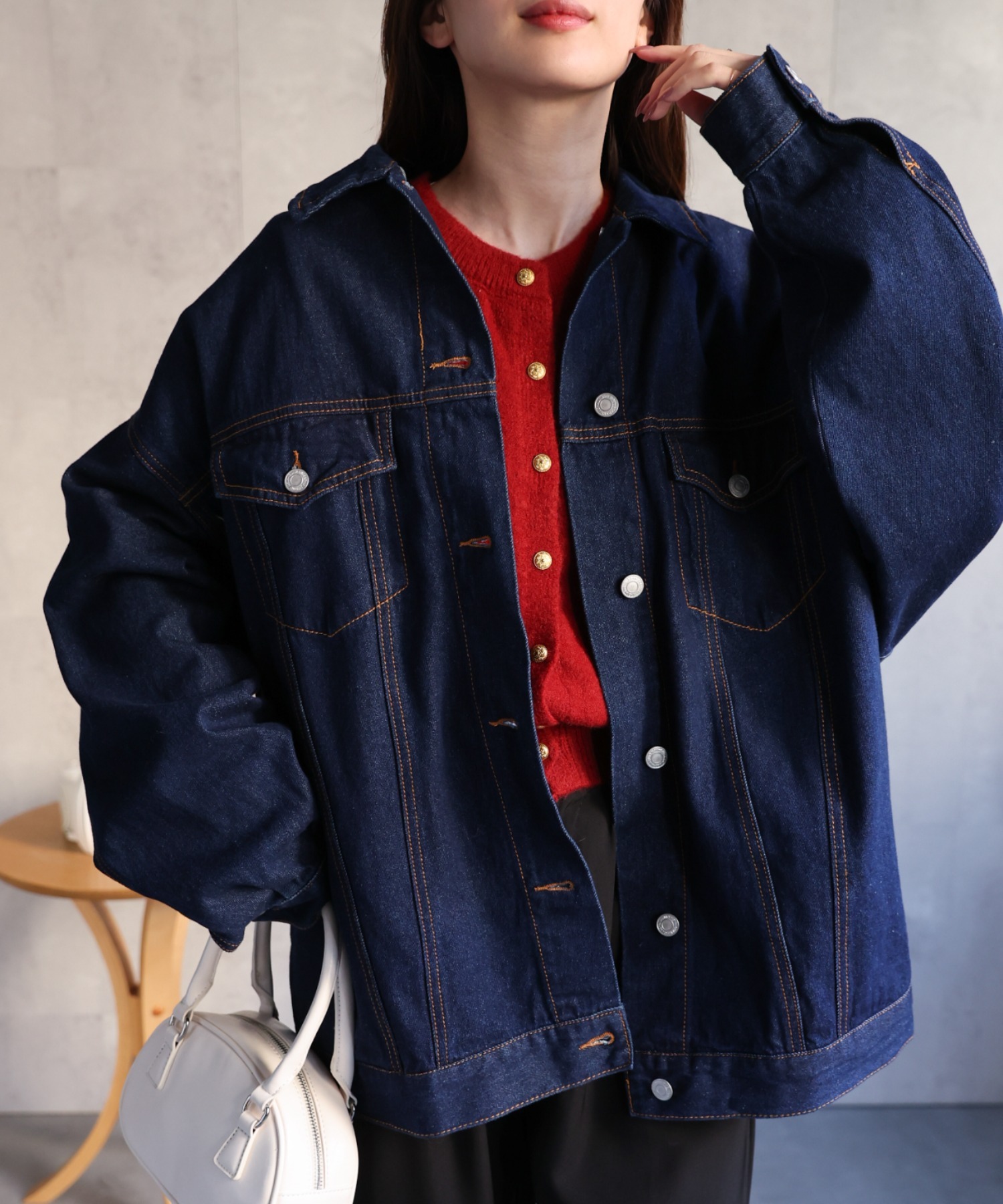 model：162cm 着用サイズ：F