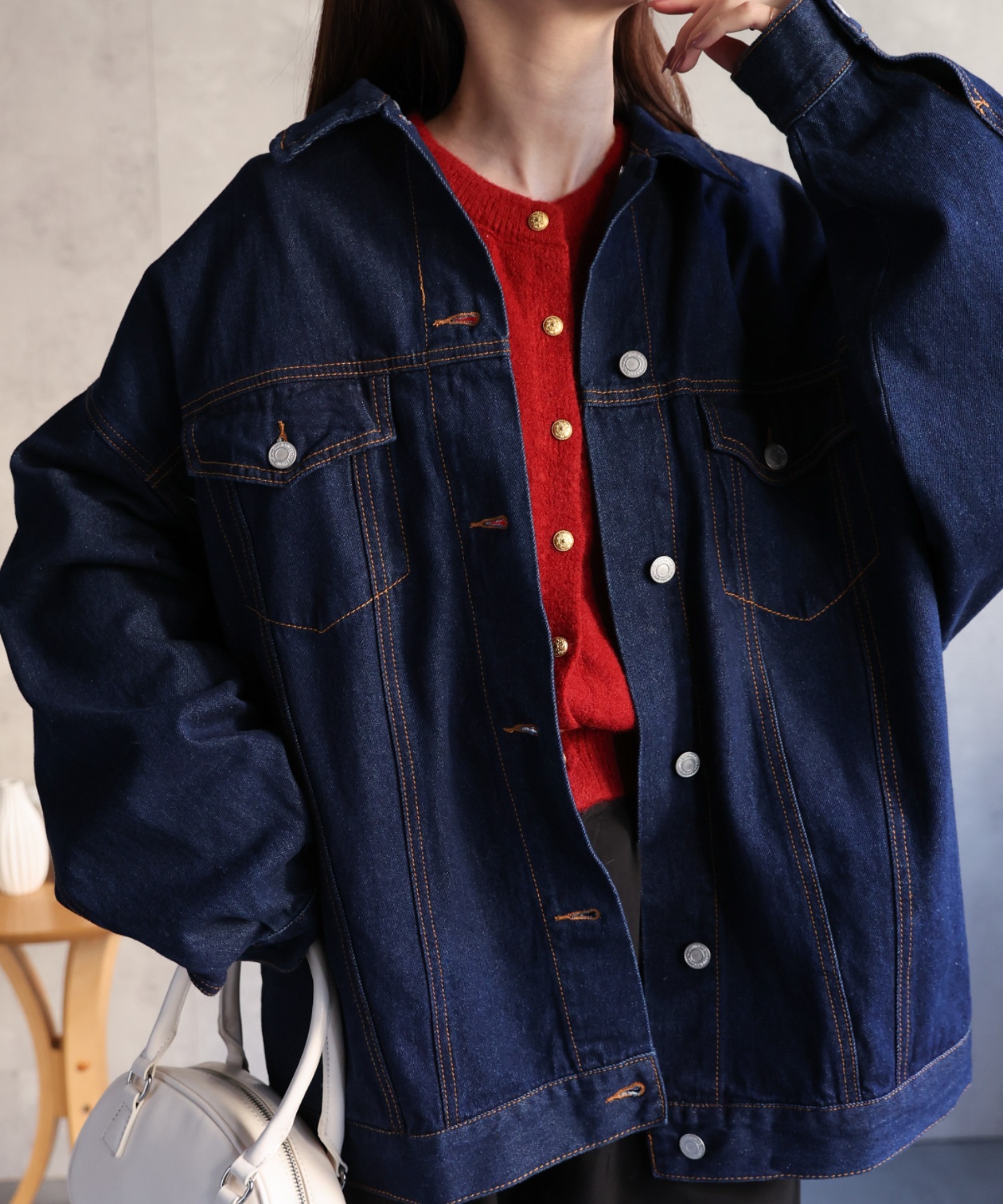 model：162cm 着用サイズ：F