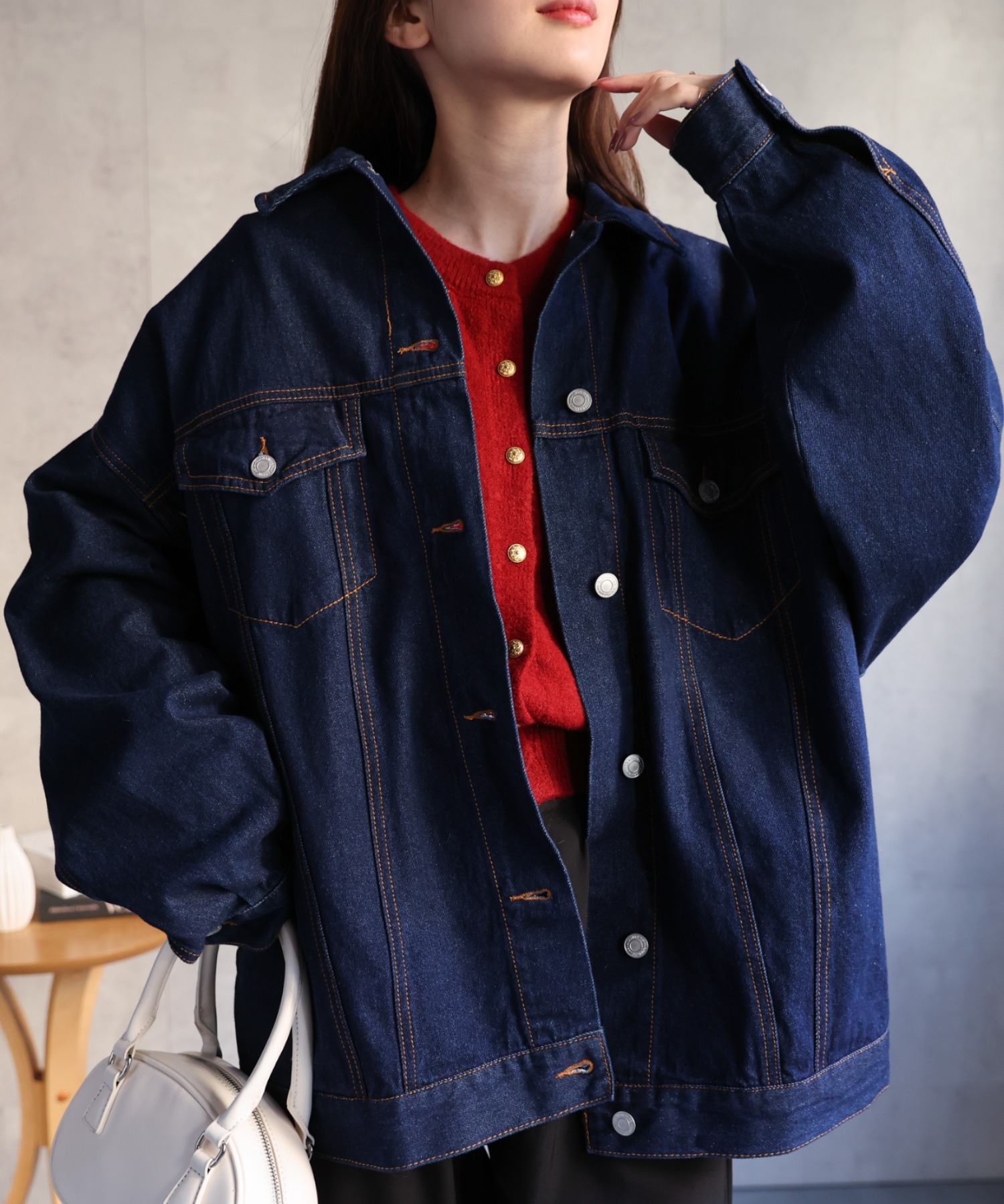 model：162cm 着用サイズ：F