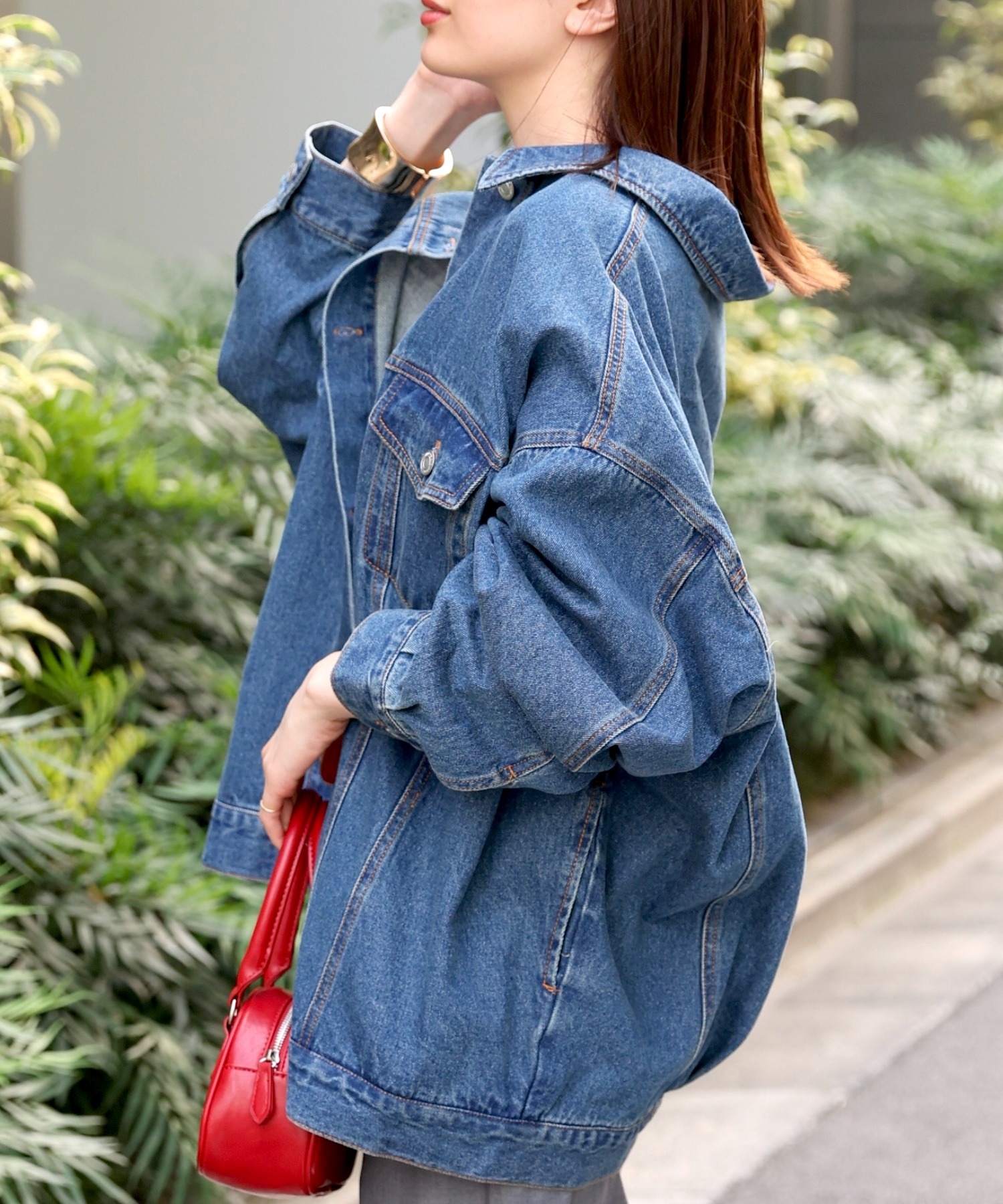 model：162cm 着用サイズ：F
