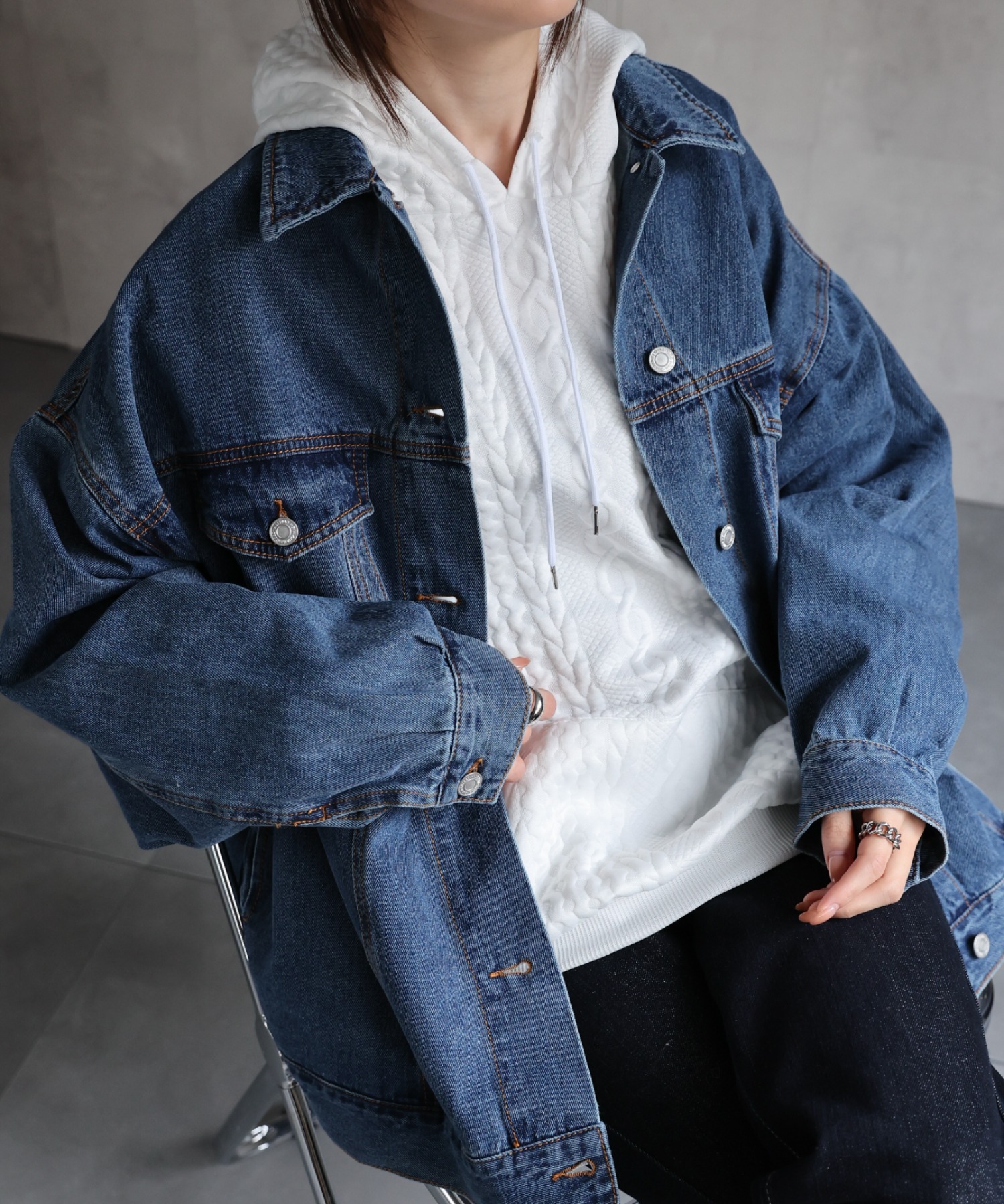 model：162cm 着用サイズ：F