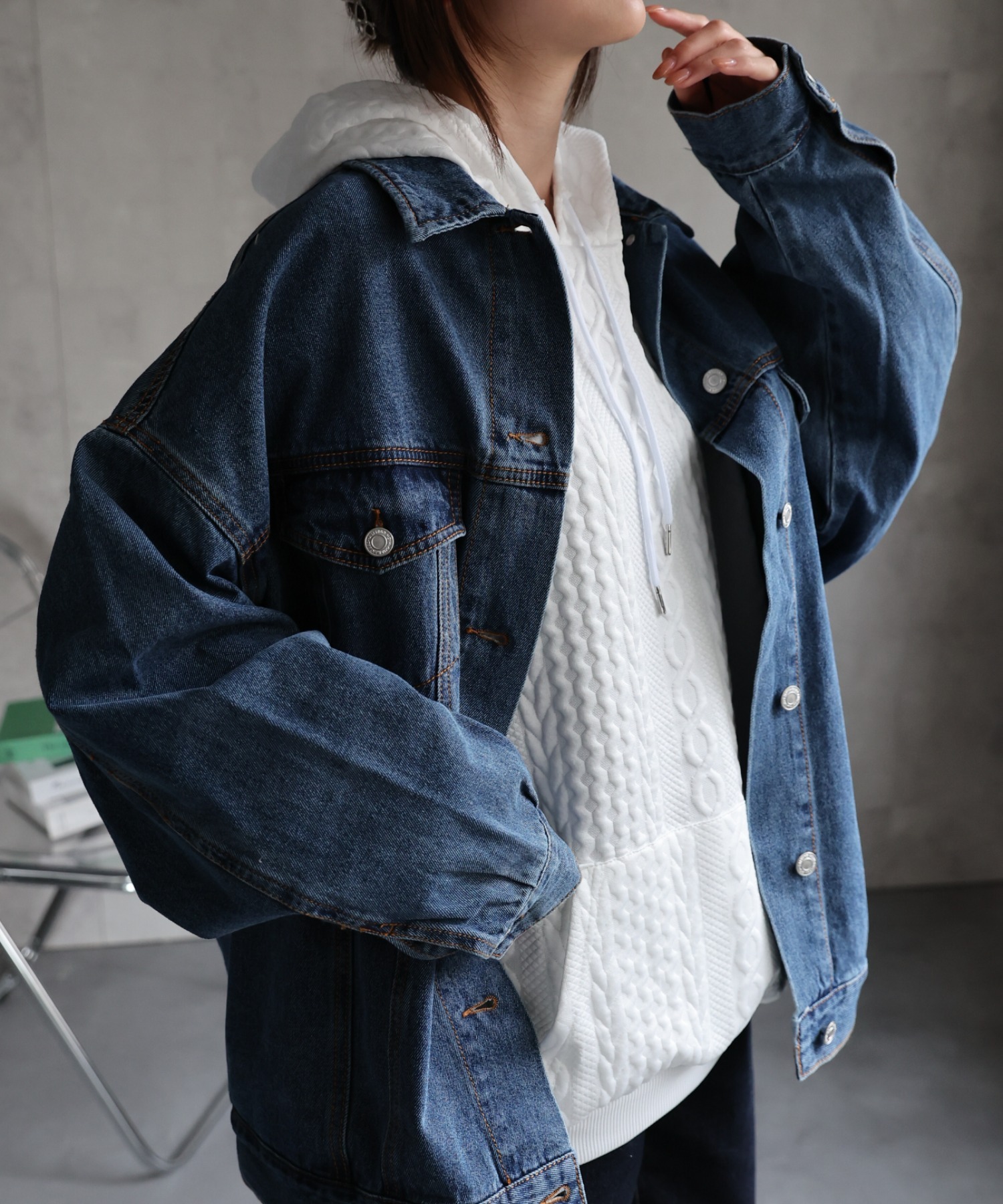 model：162cm 着用サイズ：F
