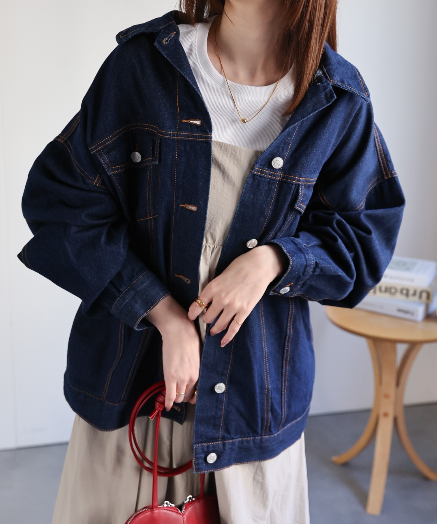 model：162cm 着用サイズ：F
