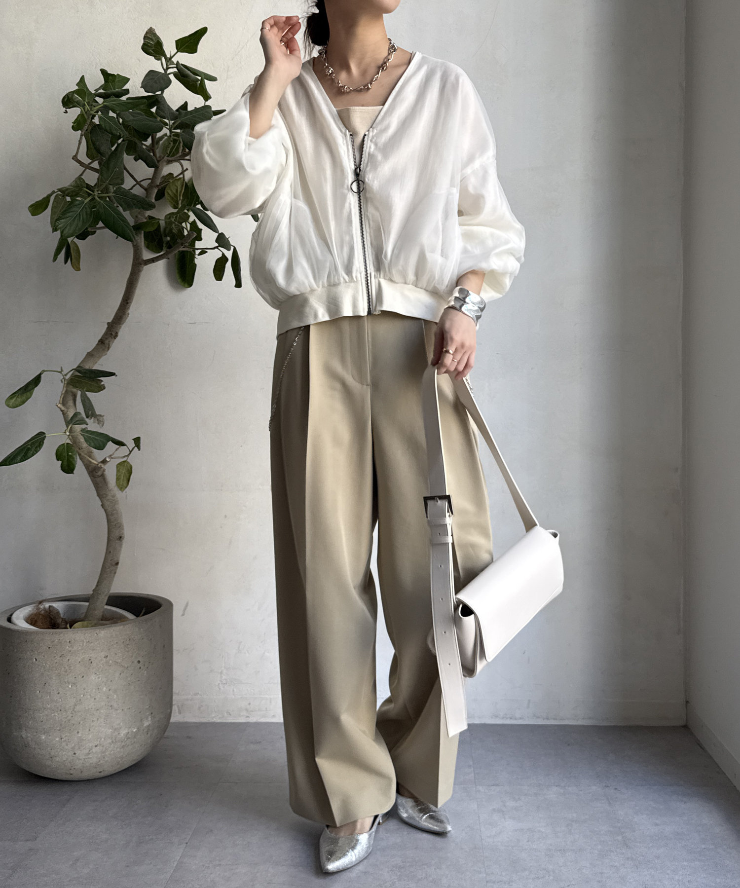 【WEB限定】チュールレイヤードブルゾン