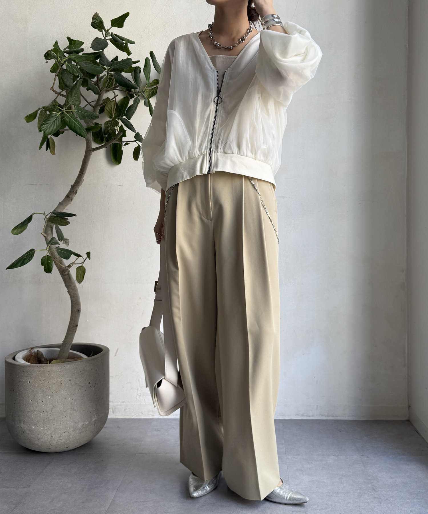 【WEB限定】チュールレイヤードブルゾン