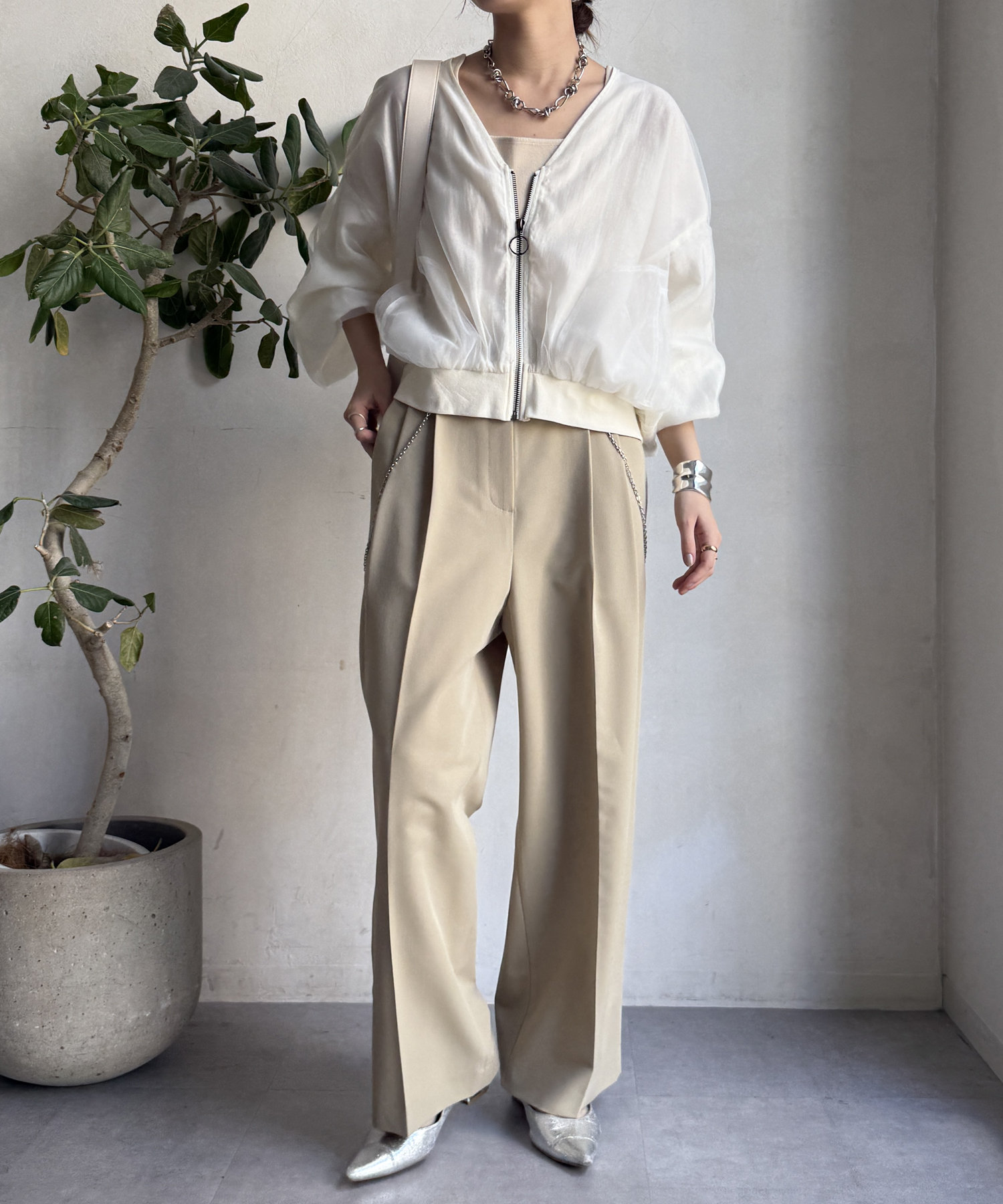 【WEB限定】チュールレイヤードブルゾン