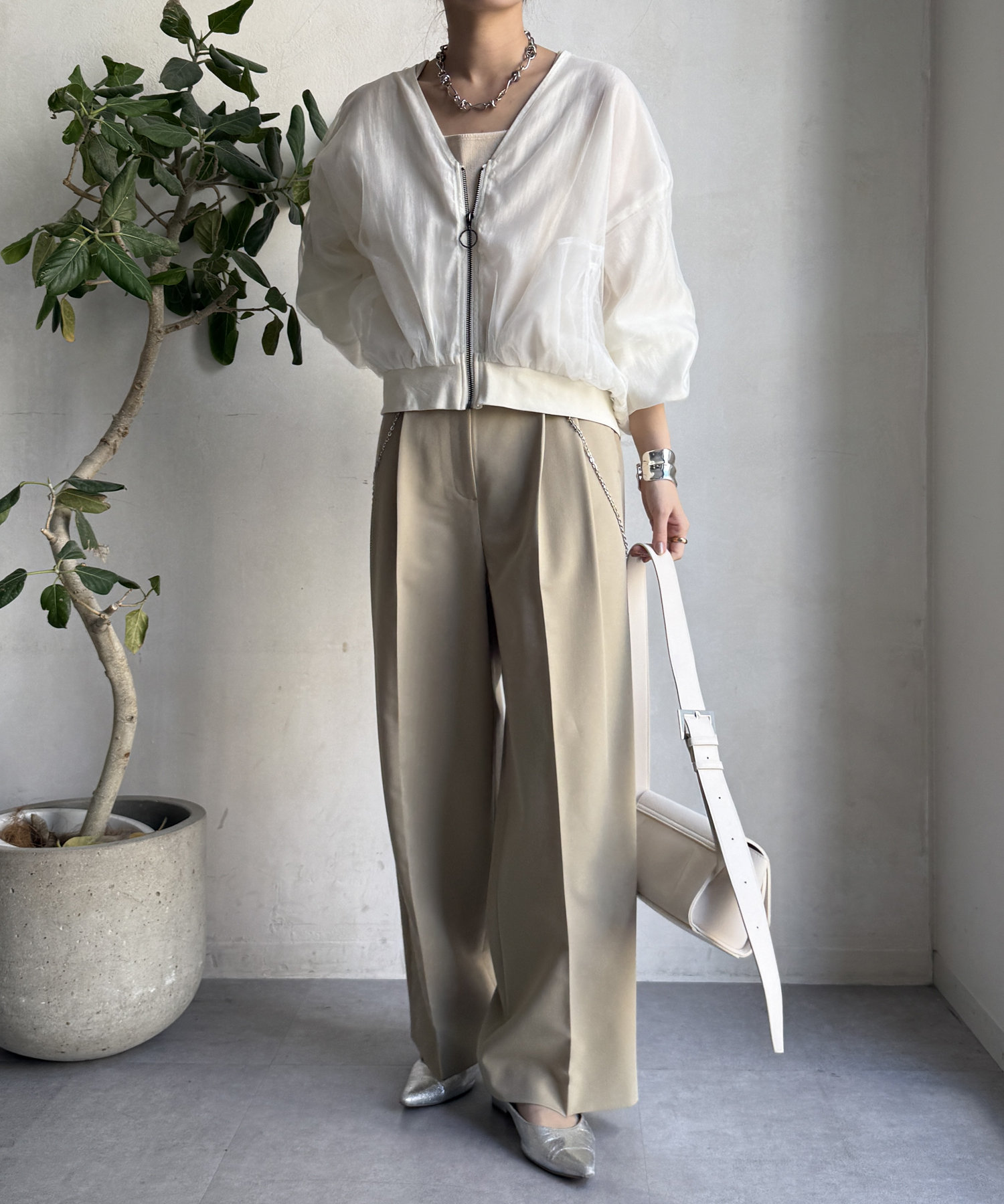 【WEB限定】チュールレイヤードブルゾン