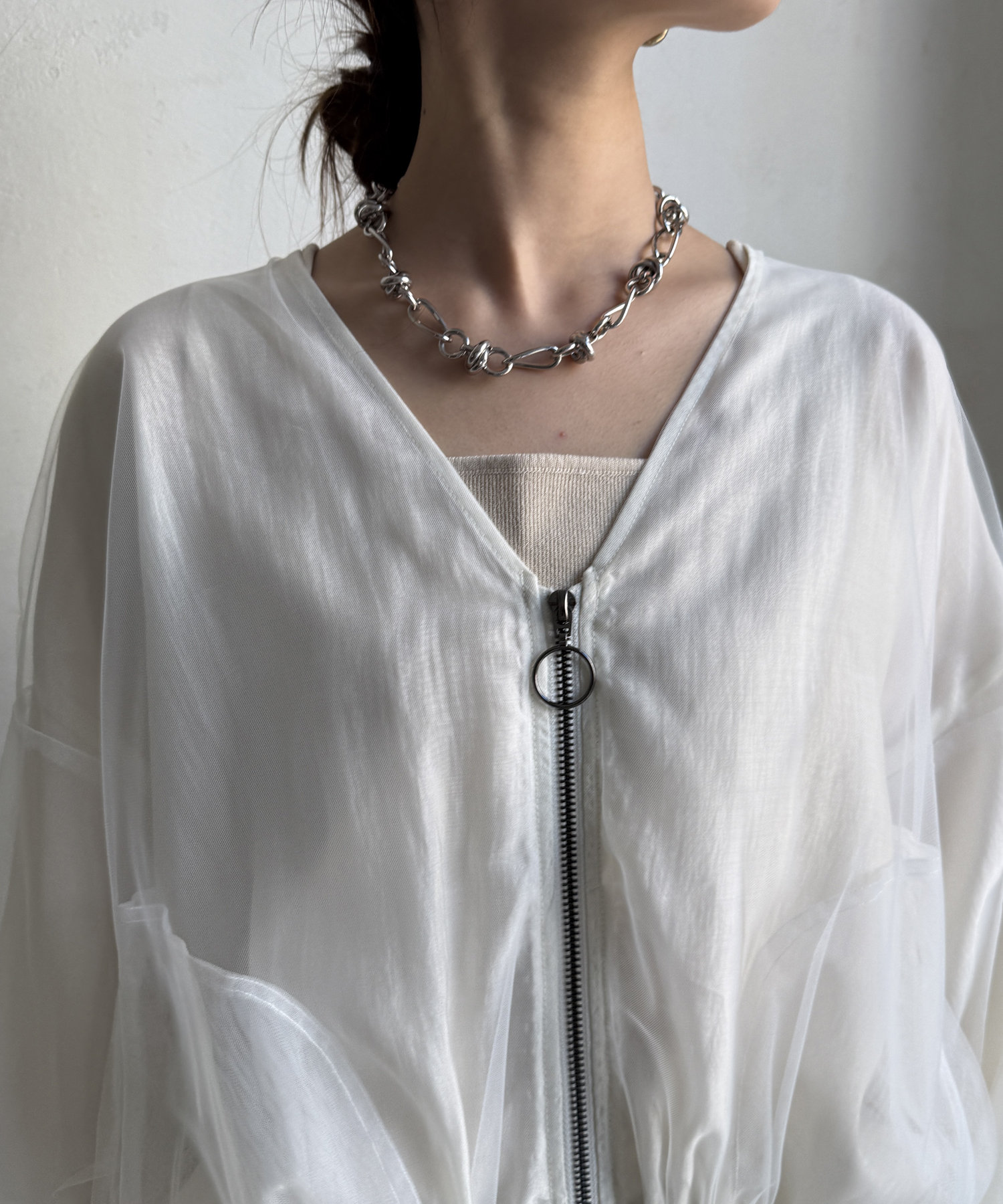 【WEB限定】チュールレイヤードブルゾン