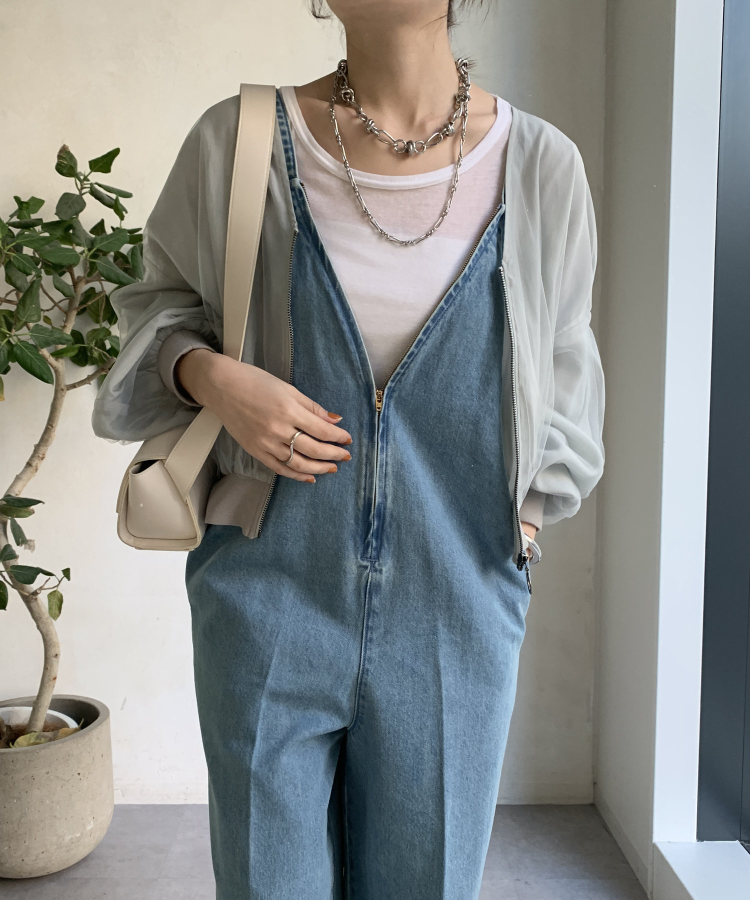 【WEB限定】チュールレイヤードブルゾン