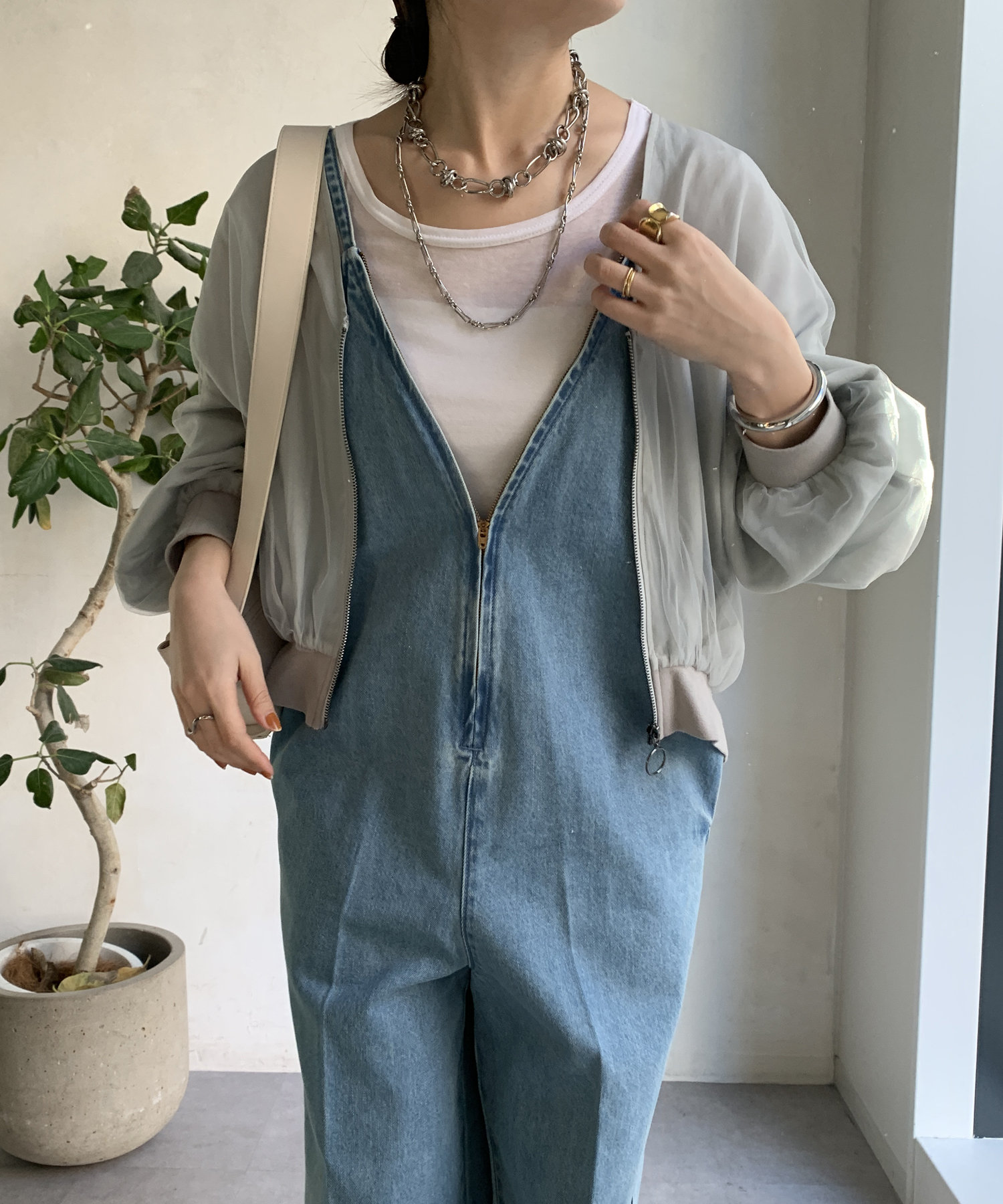 【WEB限定】チュールレイヤードブルゾン