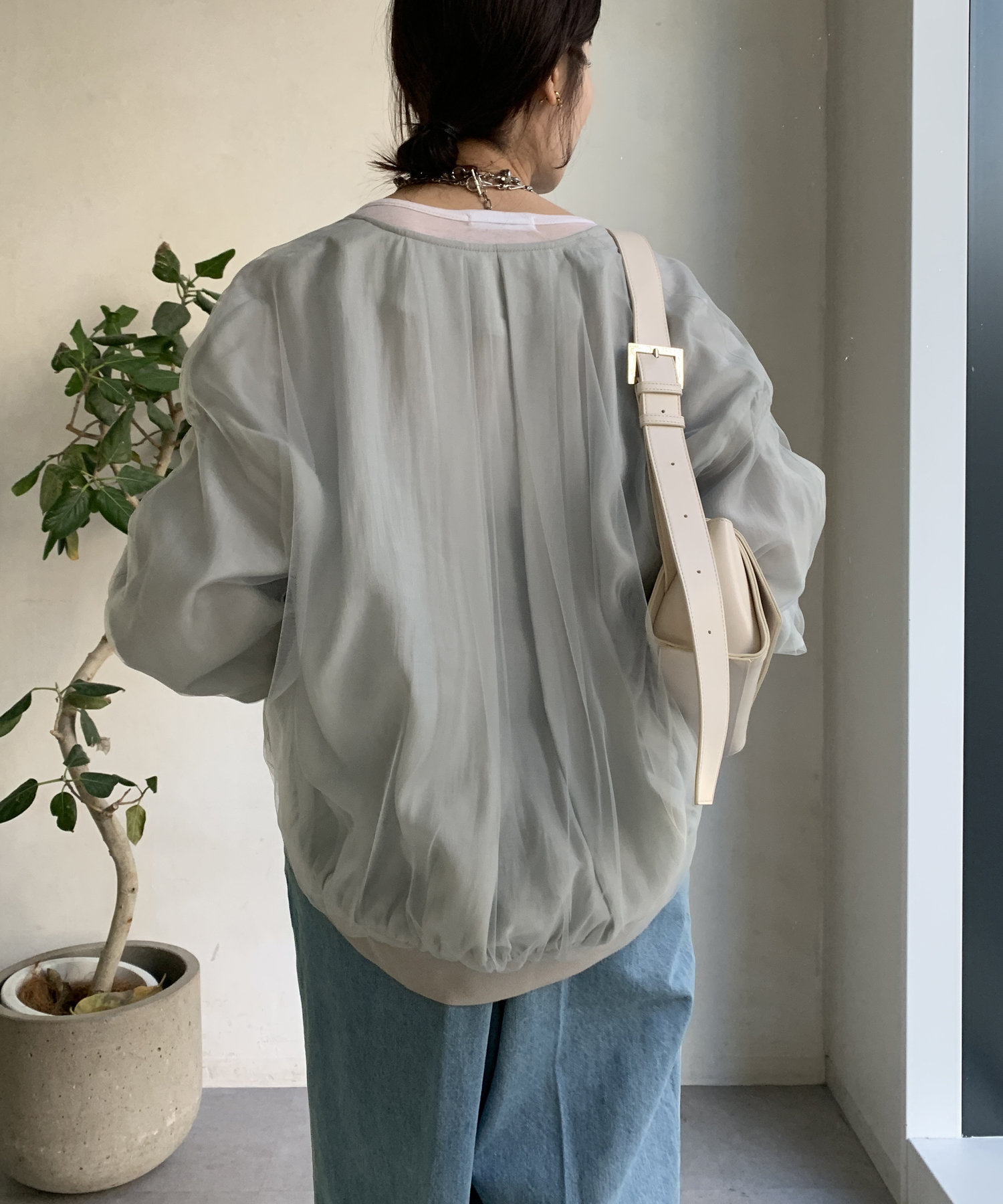 【WEB限定】チュールレイヤードブルゾン