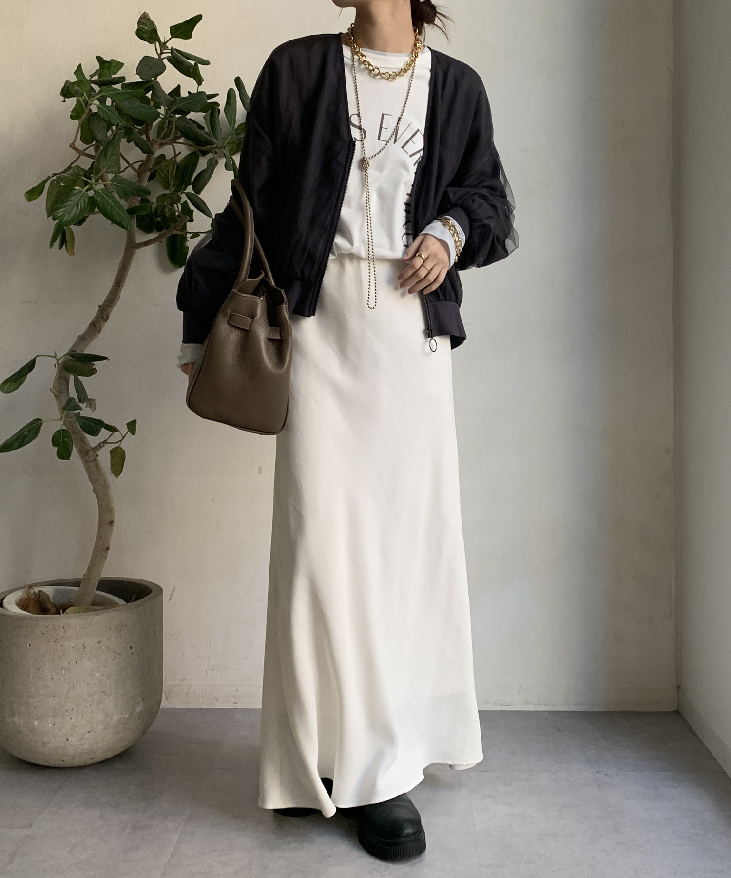 【WEB限定】チュールレイヤードブルゾン