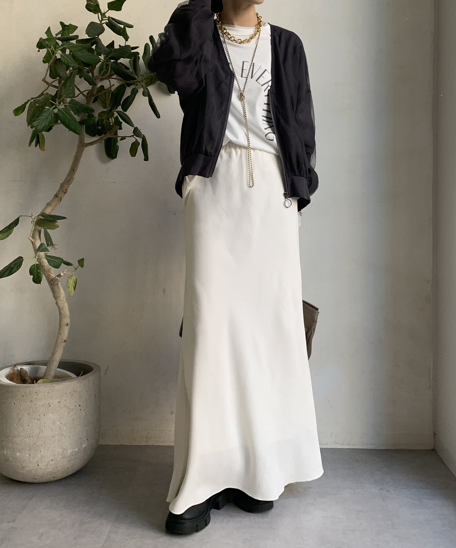 【WEB限定】チュールレイヤードブルゾン