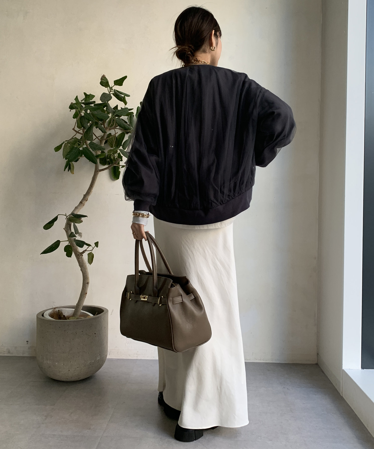 【WEB限定】チュールレイヤードブルゾン