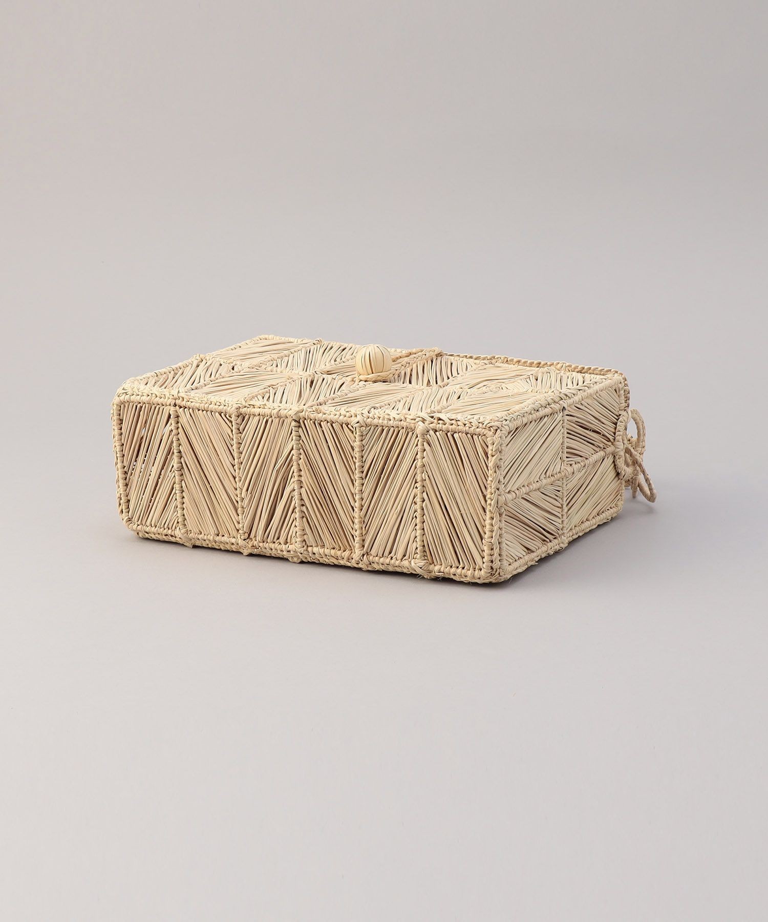 JARDIN DEL CIELO/ジャーディンデルシエロ スクエア ひし形柄カゴバッグ