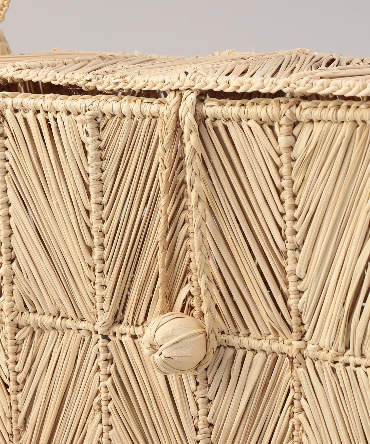 JARDIN DEL CIELO/ジャーディンデルシエロ スクエア ひし形柄カゴバッグ