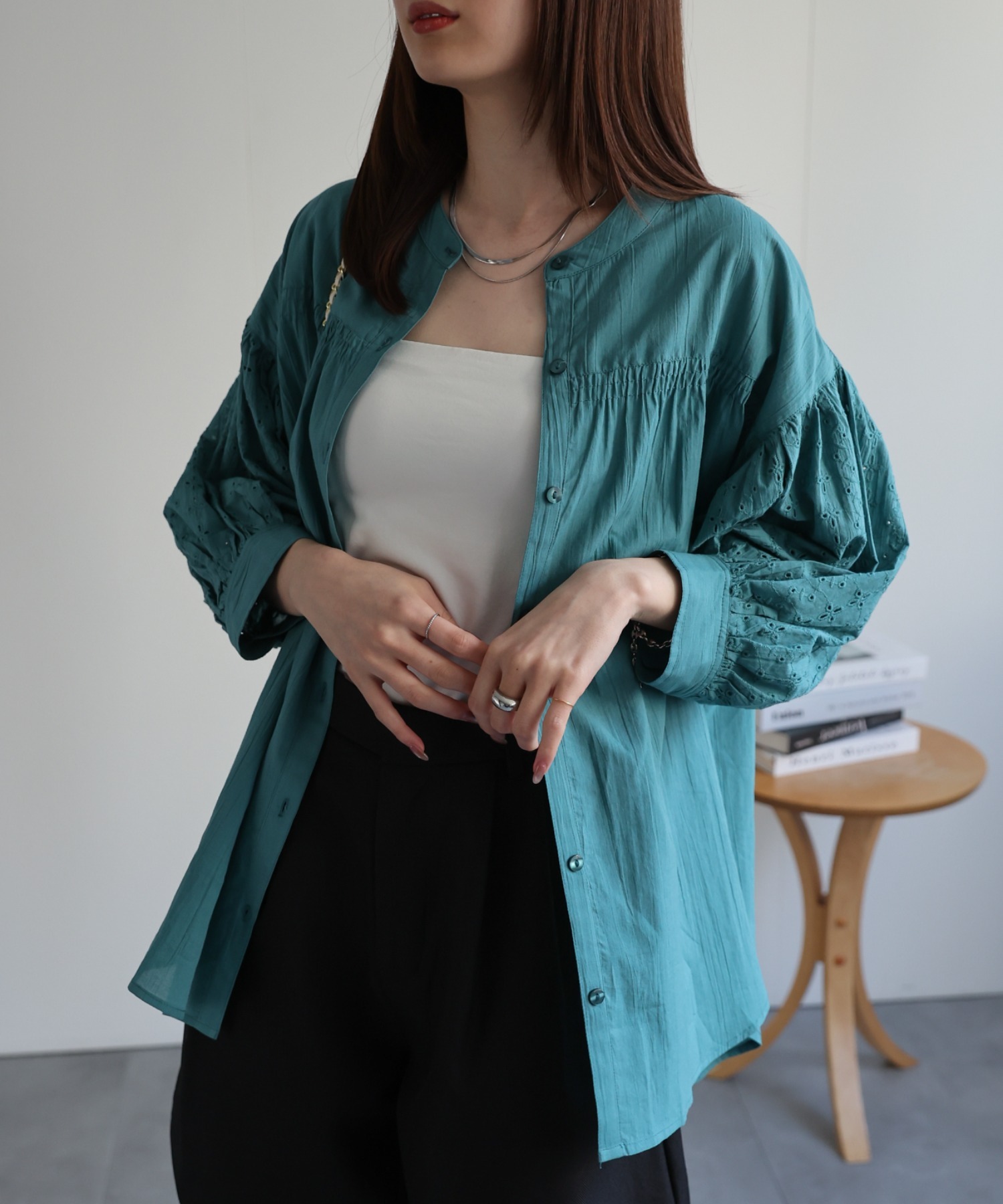 model：162cm 着用サイズ：F
