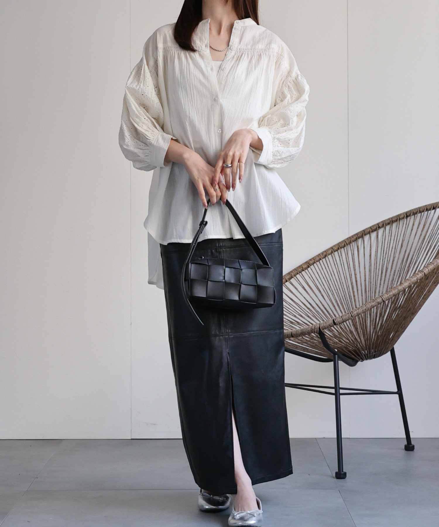 model：162cm 着用サイズ：F