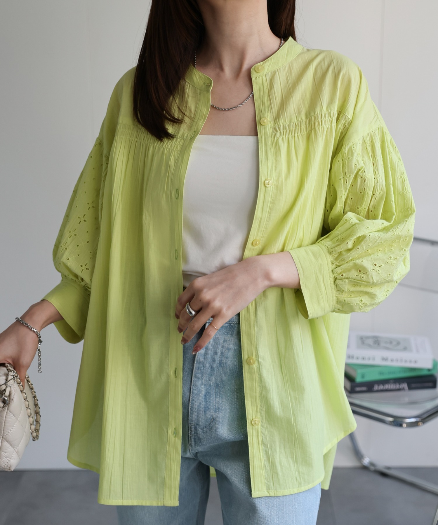 model：162cm 着用サイズ：F