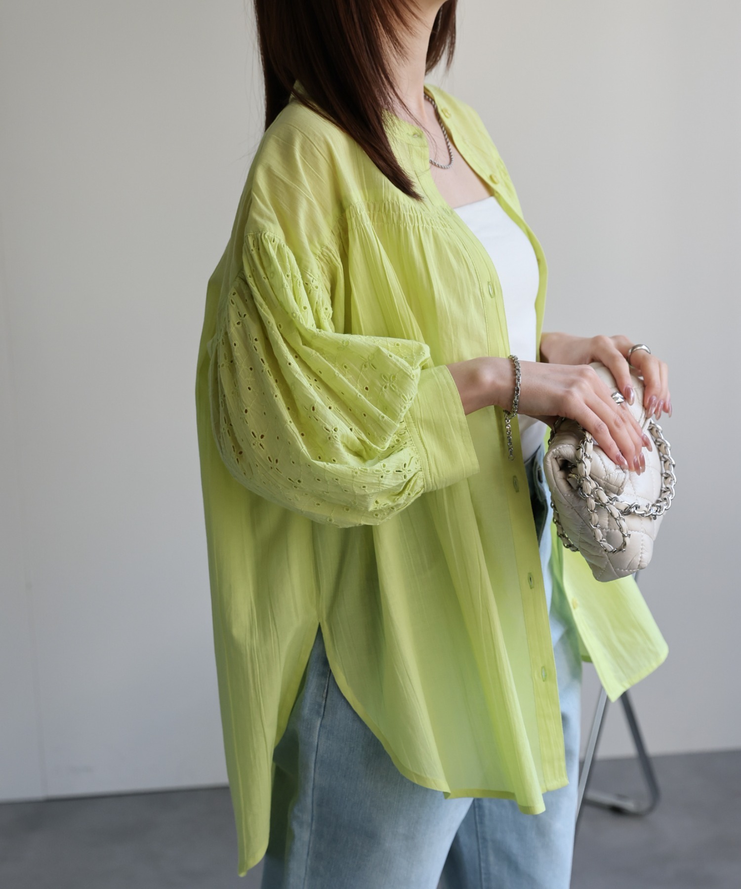 model：162cm 着用サイズ：F