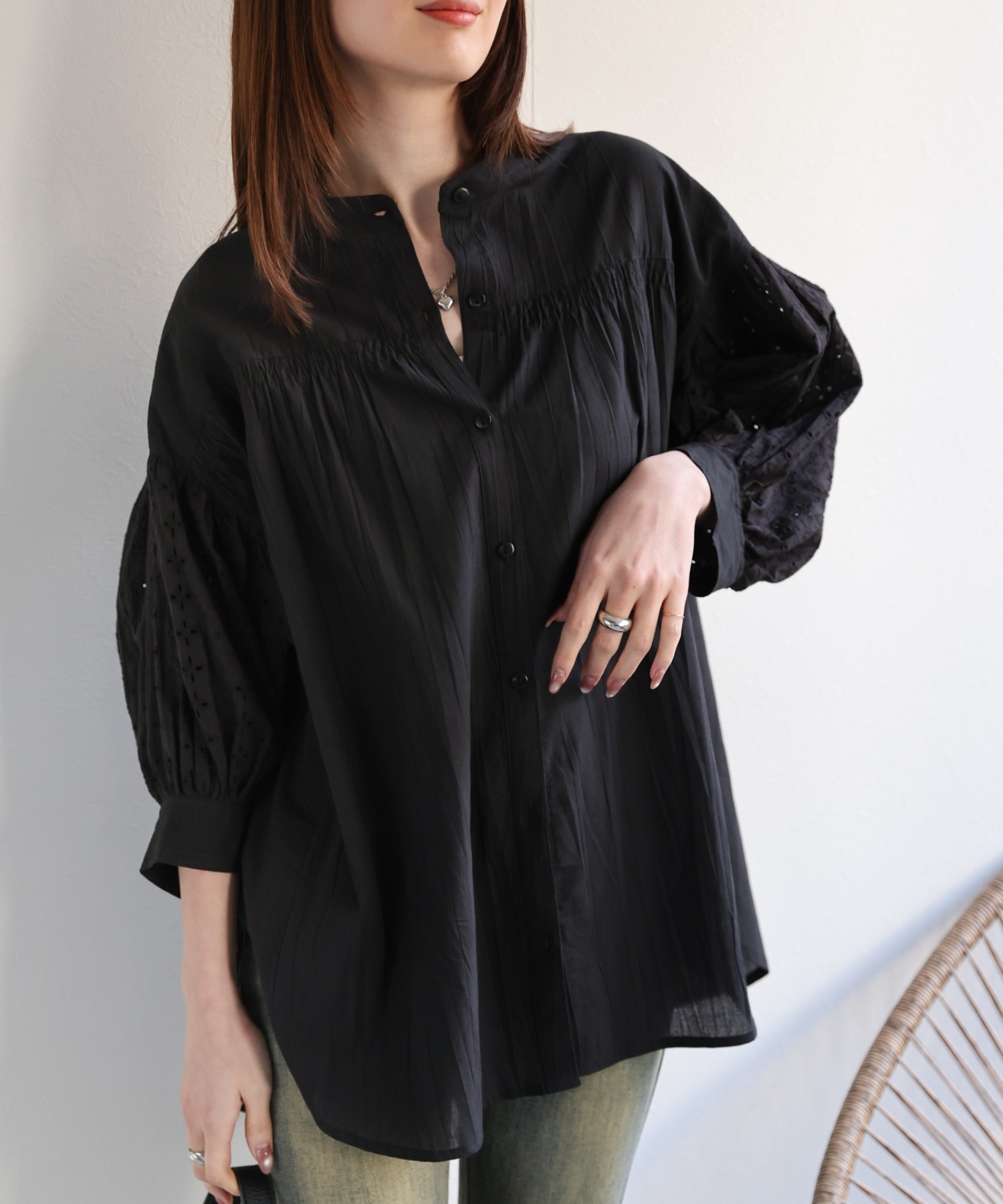 model：162cm 着用サイズ：F