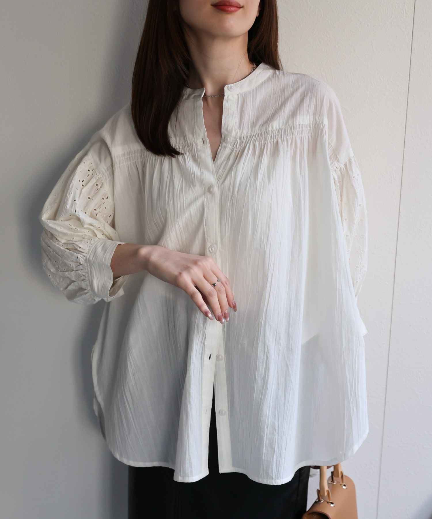model：162cm 着用サイズ：F