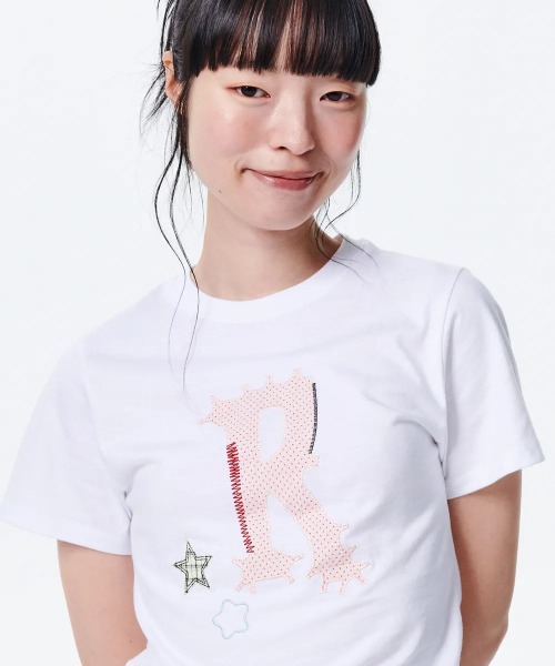 tシャツ A'GEM/9 × .kom 「runningHIGH/ランニングハイ」APPLIQUE LOGO H/S Tシャツ/アップリケ ロゴ Tシ A'GEM/9 × .kom 『runningHIGH/ランニングハイ』APPLIQUE LOGO H