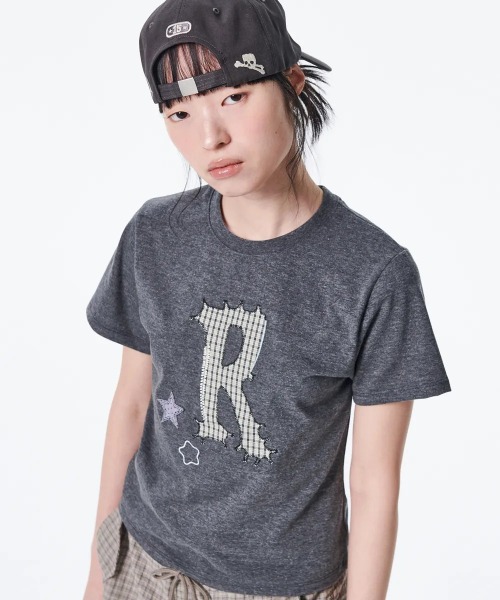 tシャツ A'GEM/9 × .kom 「runningHIGH/ランニングハイ」APPLIQUE LOGO H/S Tシャツ/アップリケ ロゴ Tシ A'GEM/9 × .kom 『runningHIGH/ランニングハイ』APPLIQUE LOGO H