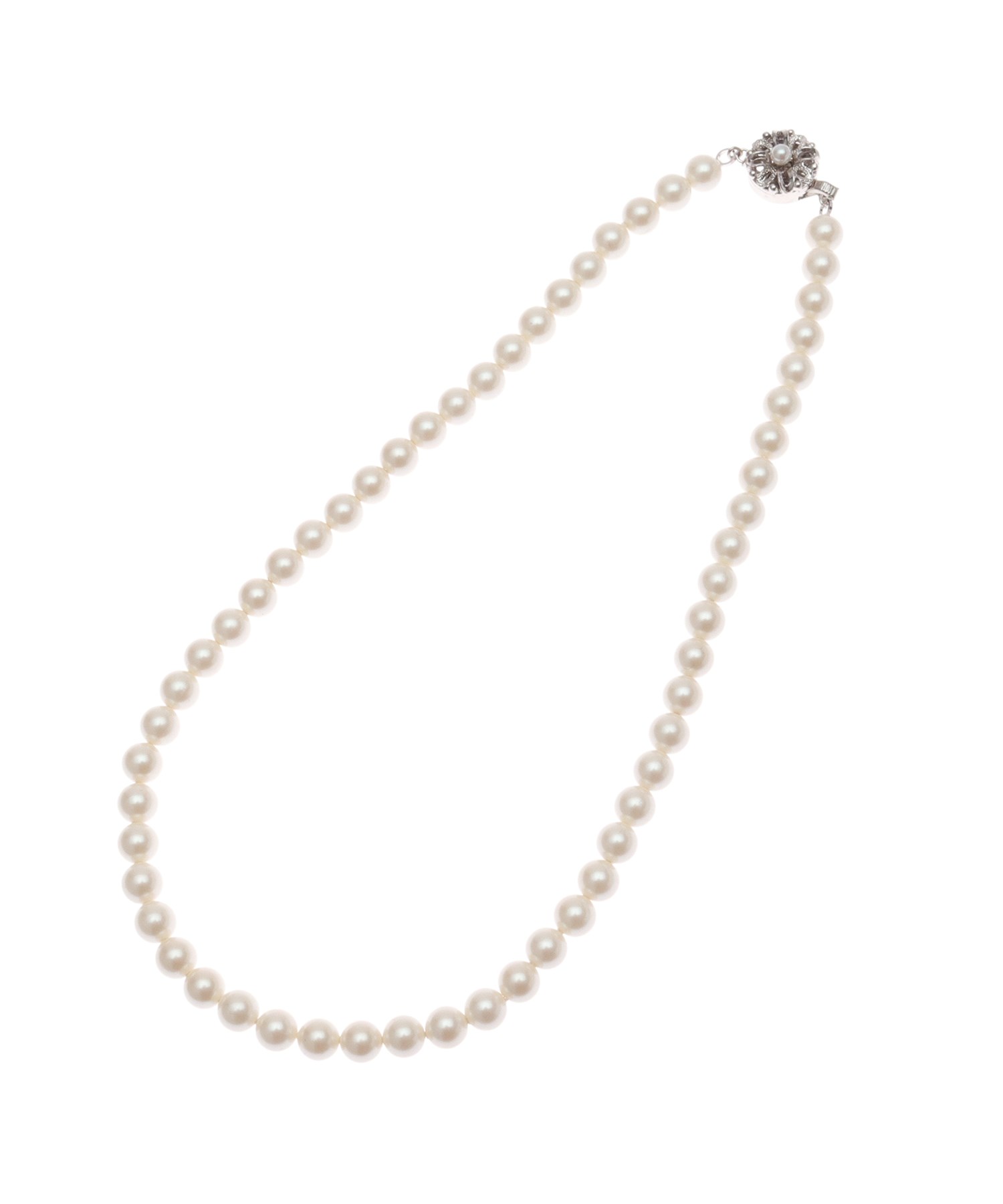 ママスーツ 永遠の定番 入学式 スーツ ガラスパールショートネックレス 卒業式