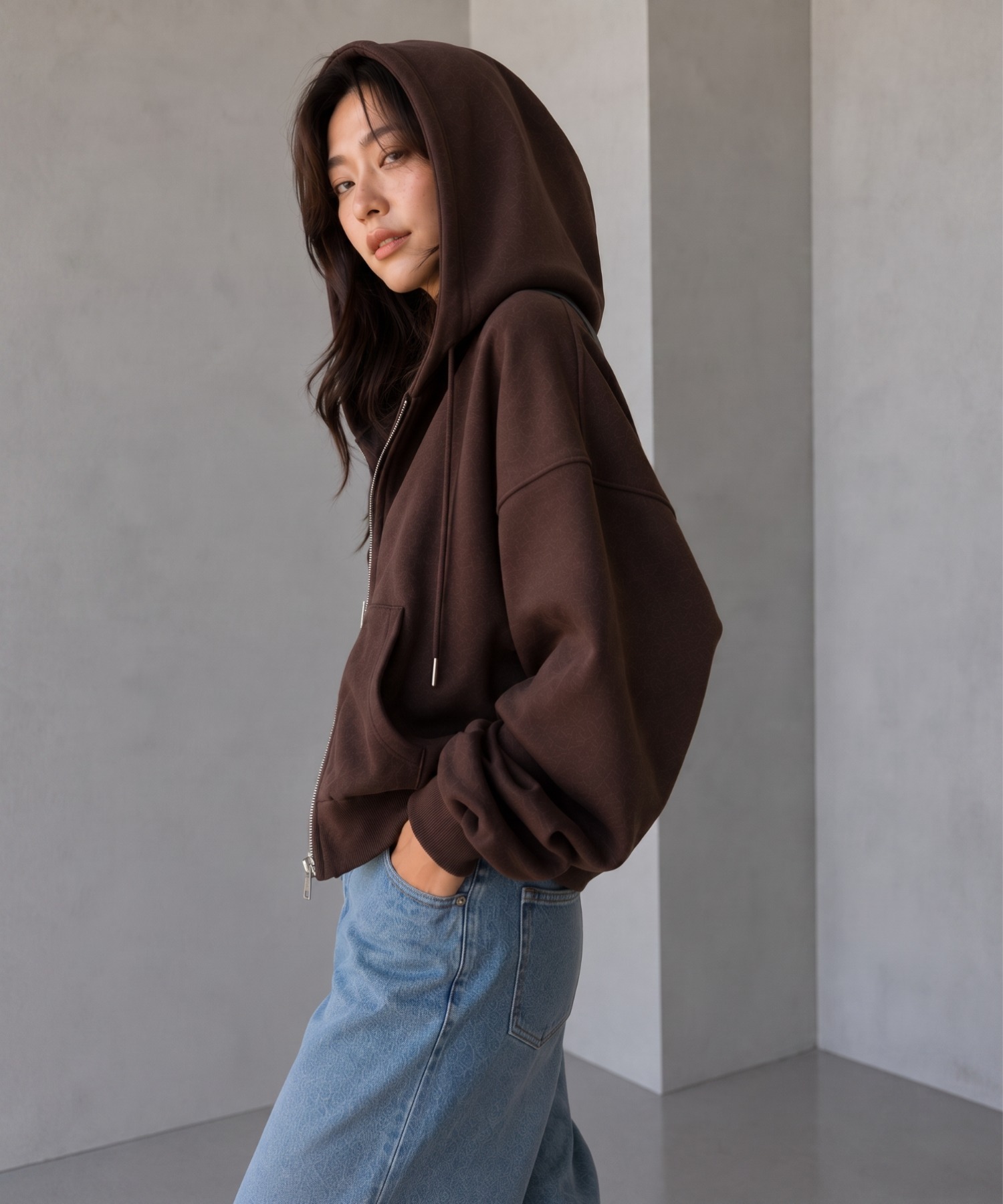brown ショート丈ver.
モデル身長：157cm