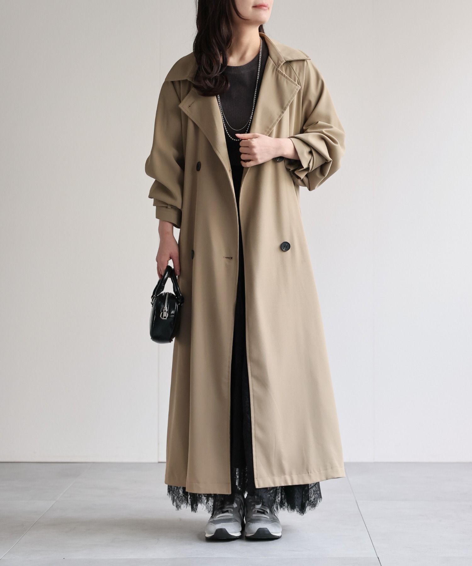 model：156cm 着用サイズ：FREE