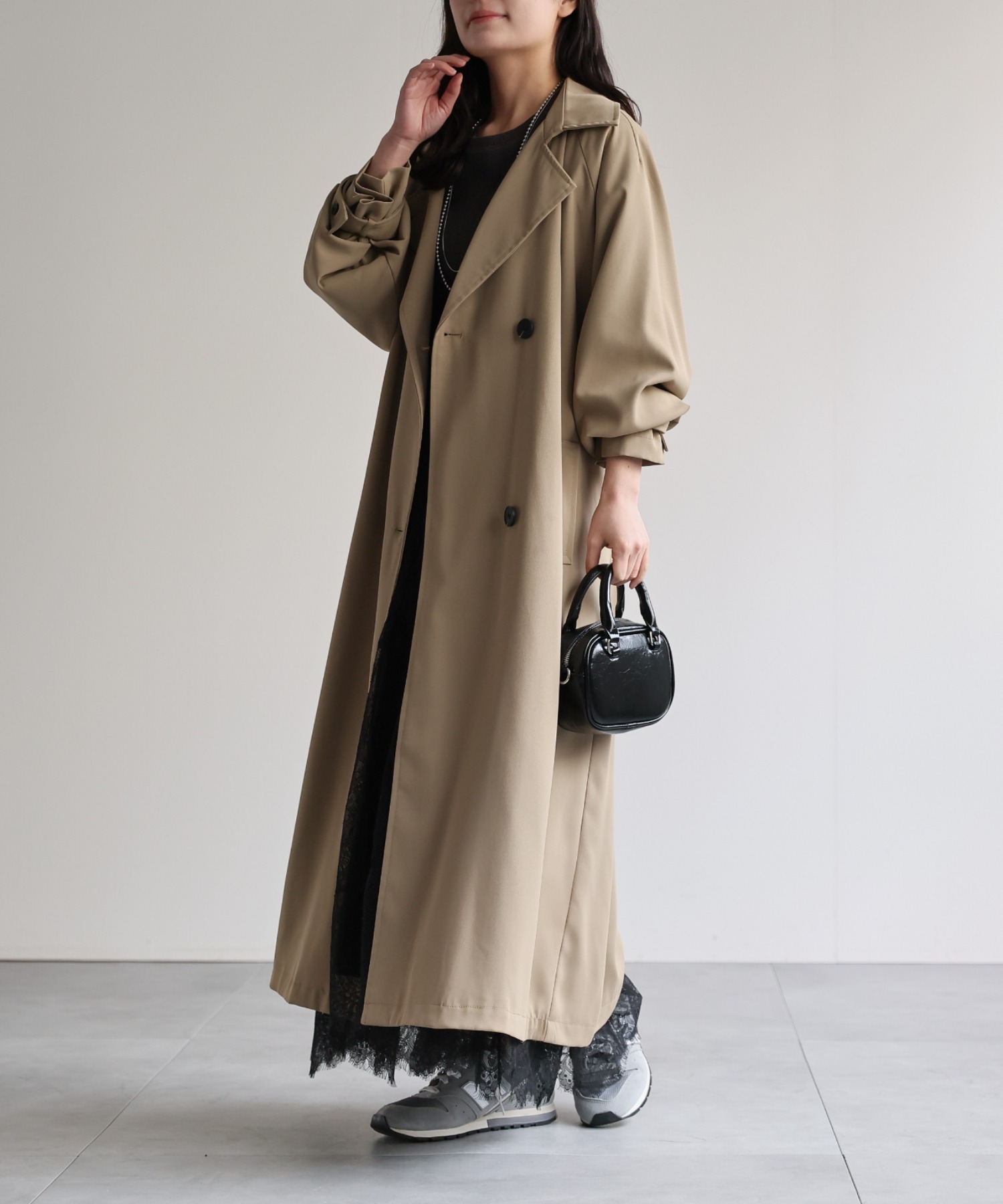 model：156cm 着用サイズ：FREE